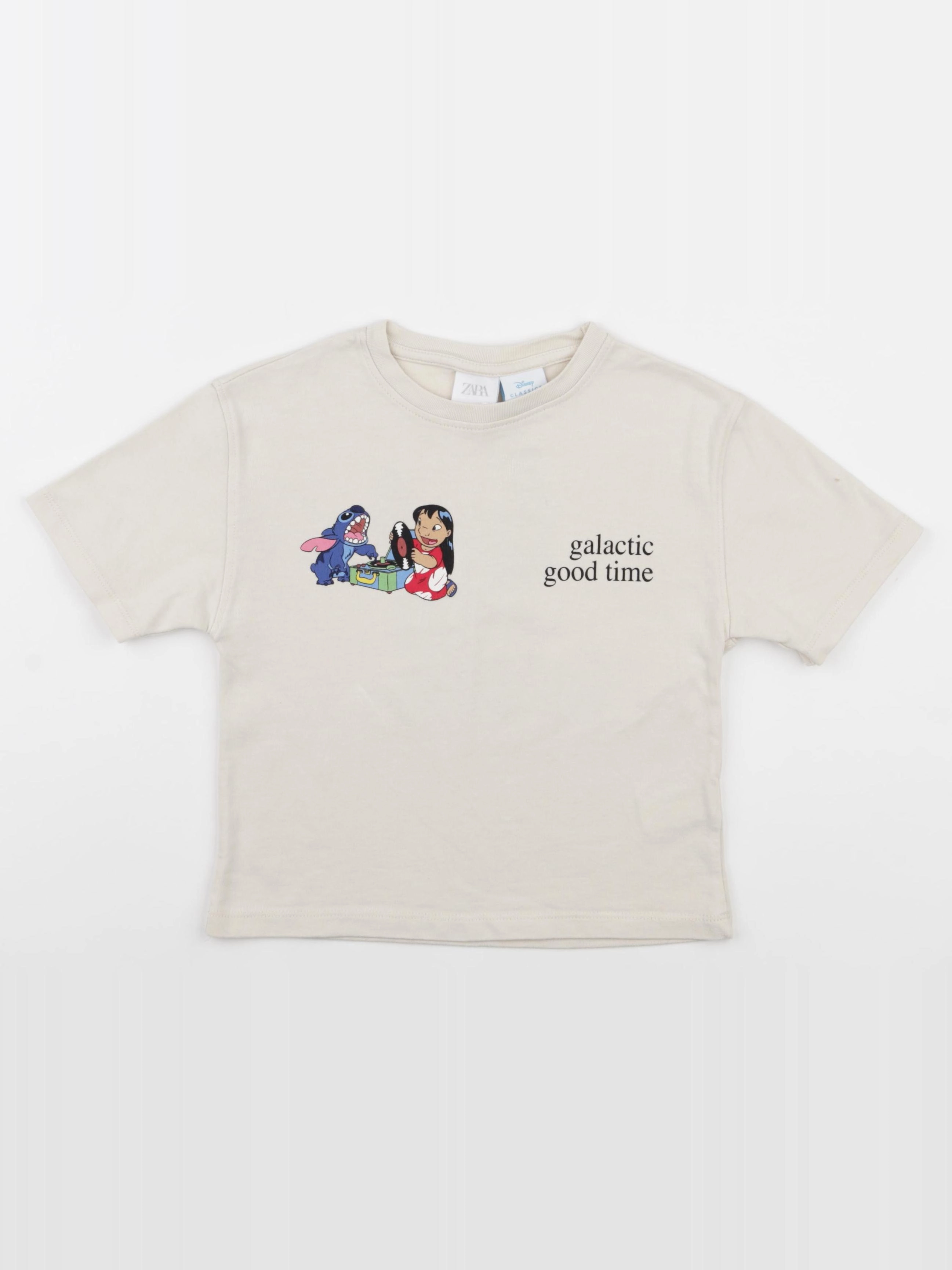 Zara - tee-shirt imprimé au dos beige - 8/9 ans