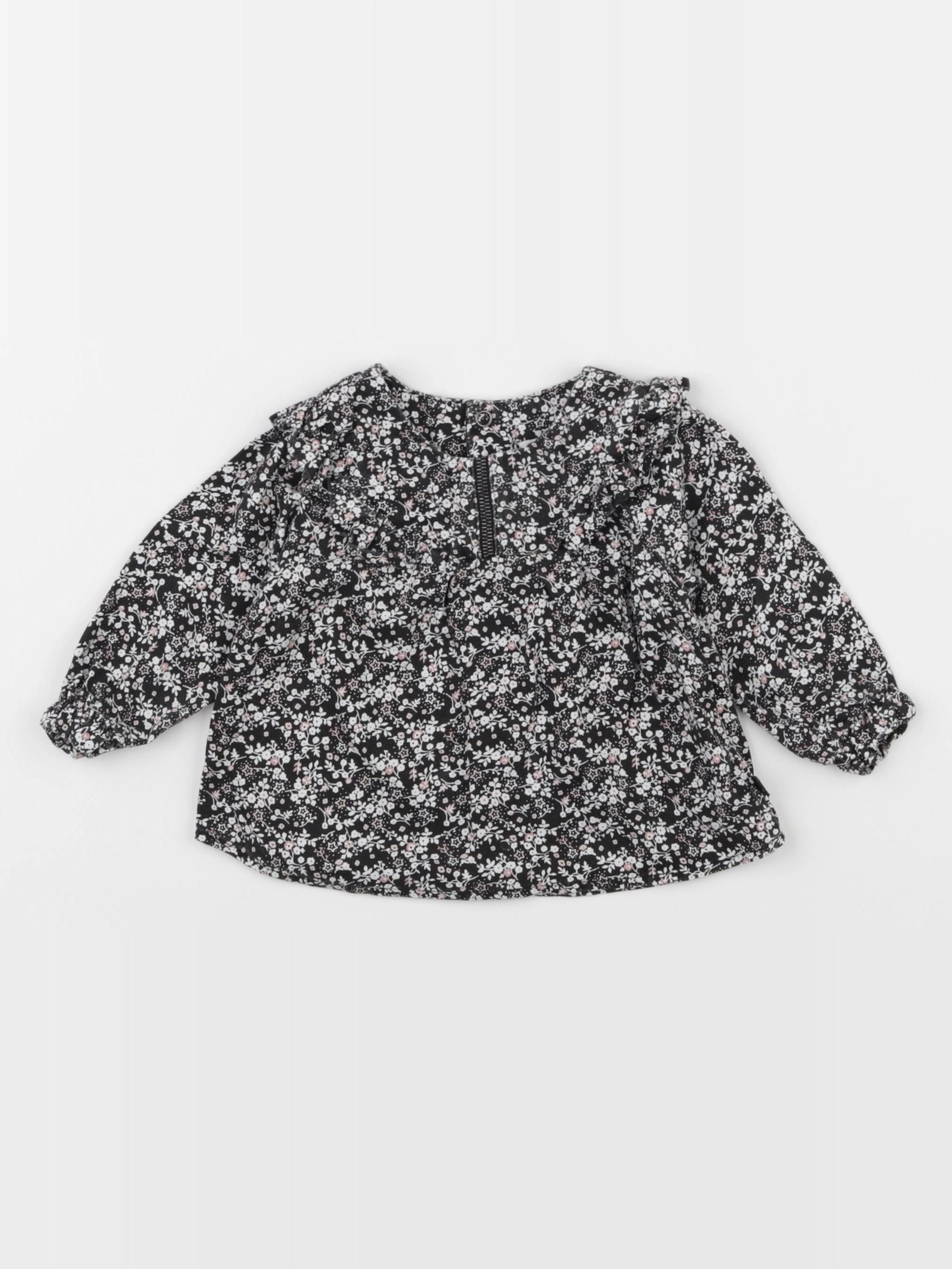 IKKS - blouse noir, rose - 6 mois
