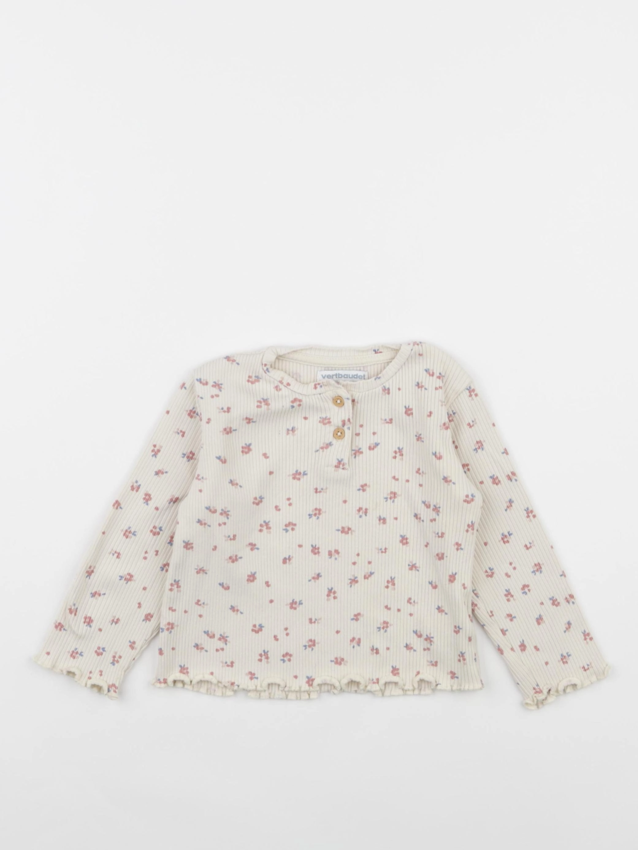 Vertbaudet - tee-shirt beige - 2 ans