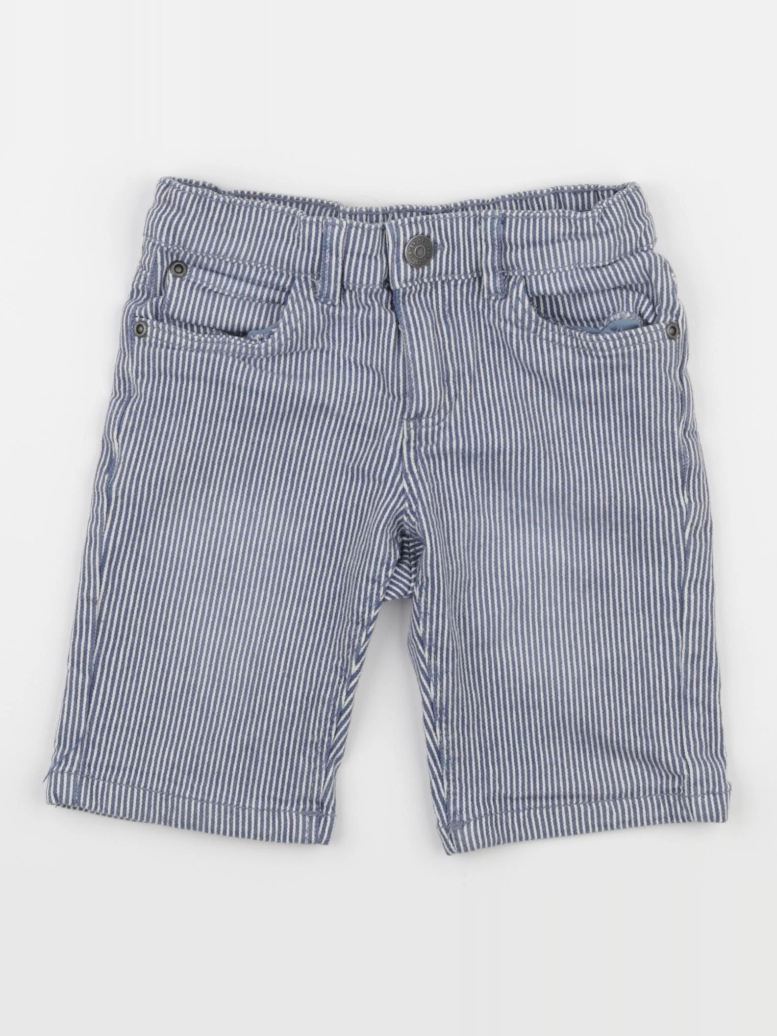 Vertbaudet - short blanc, bleu - 4 ans