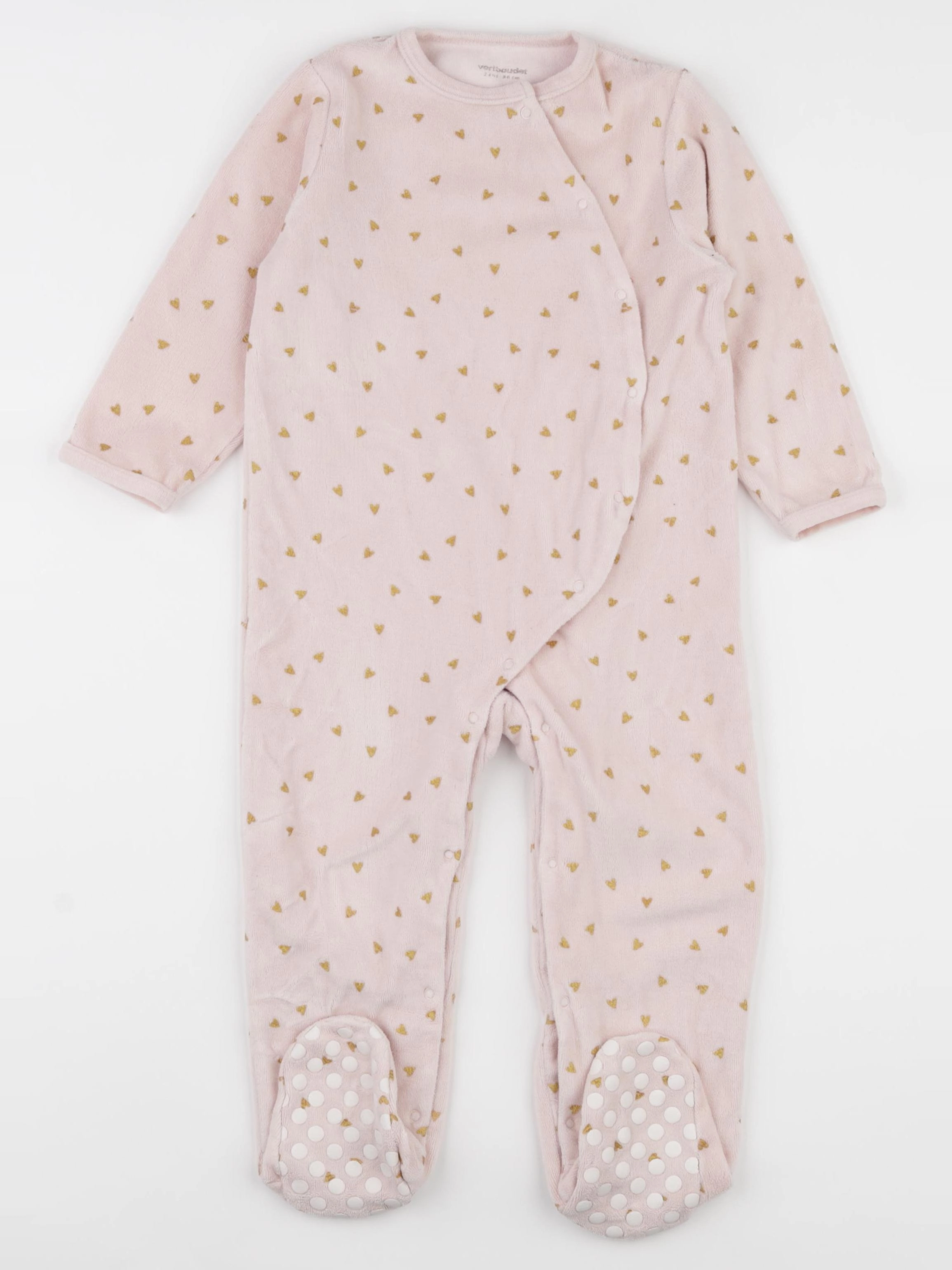 Vertbaudet - pyjama velours rose - 2 ans