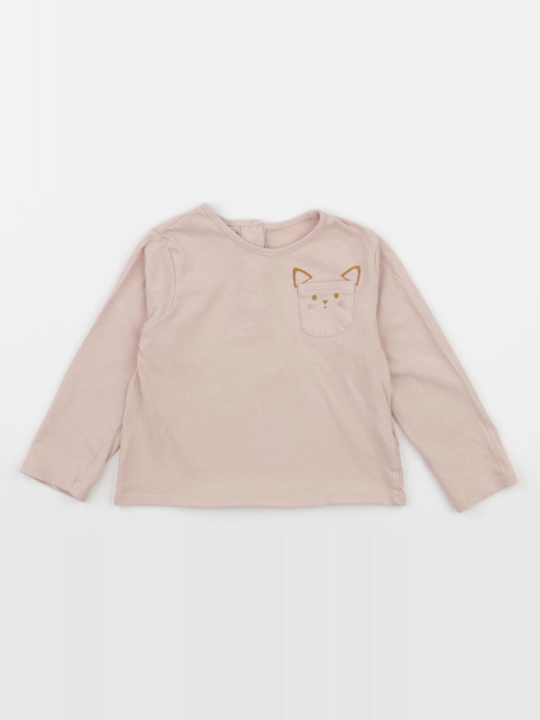 Vertbaudet - tee-shirt rose - 18 mois