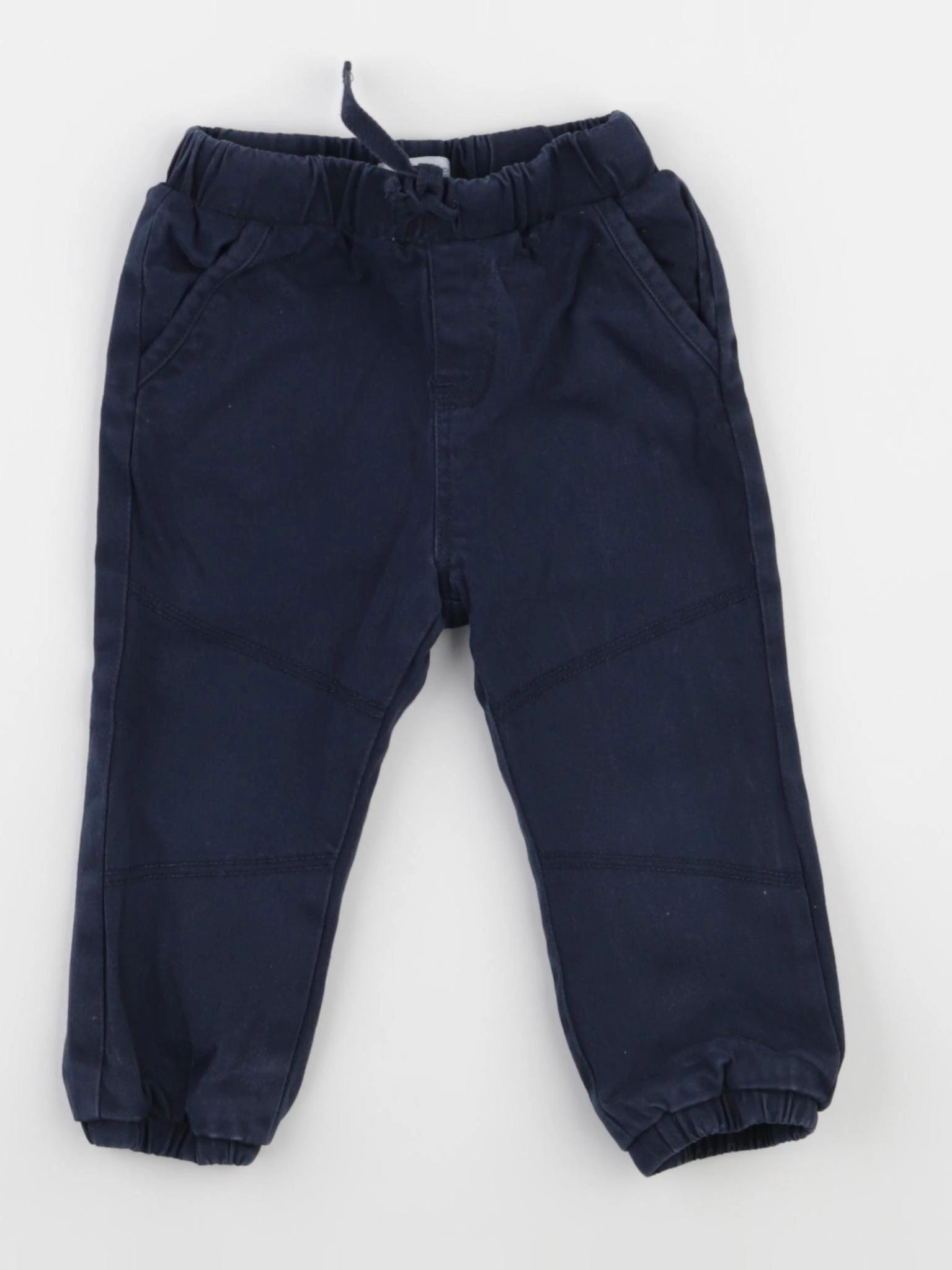 Vertbaudet - pantalon doublé bleu - 18 mois