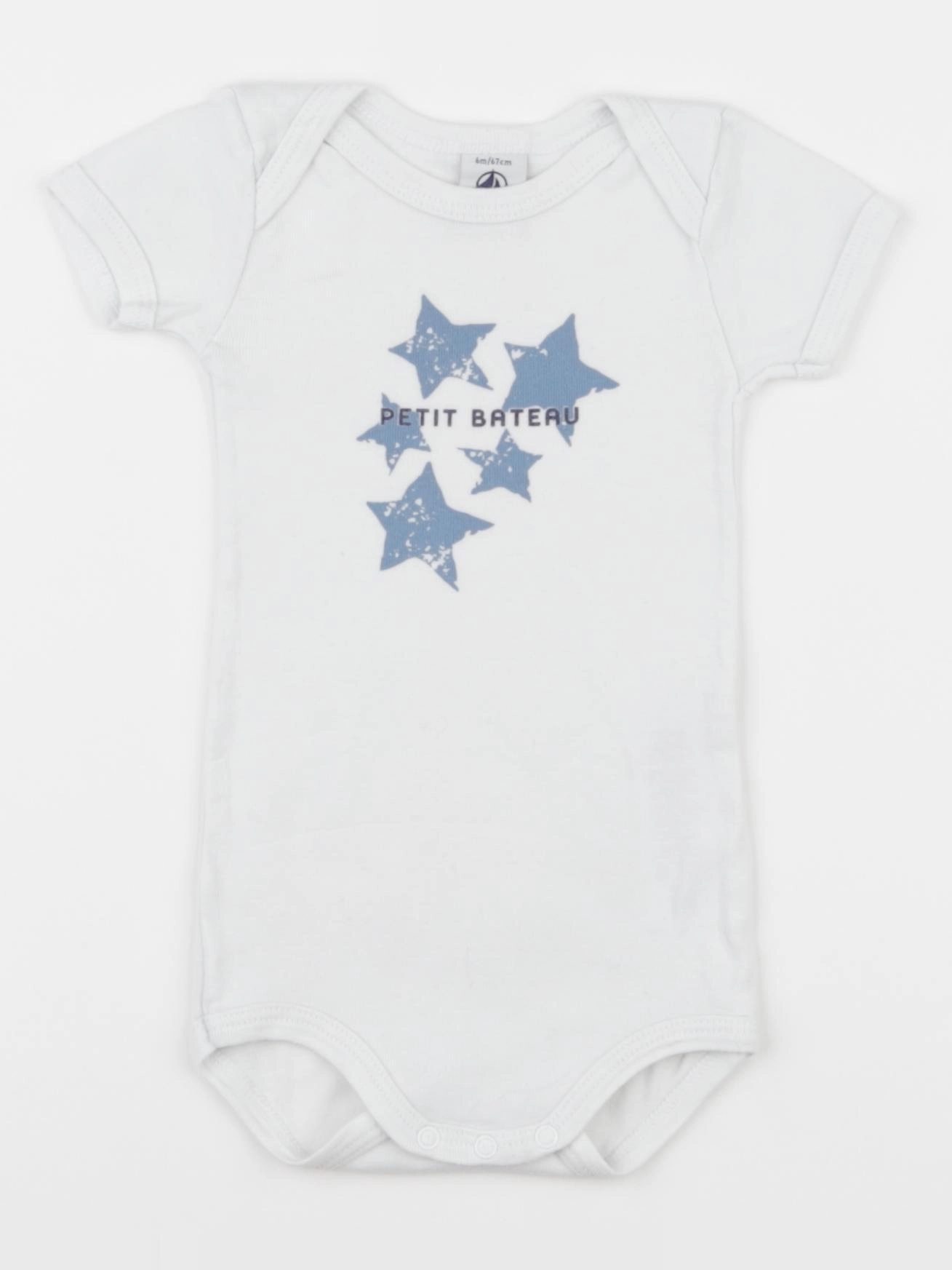 Petit Bateau - body blanc - 6 mois