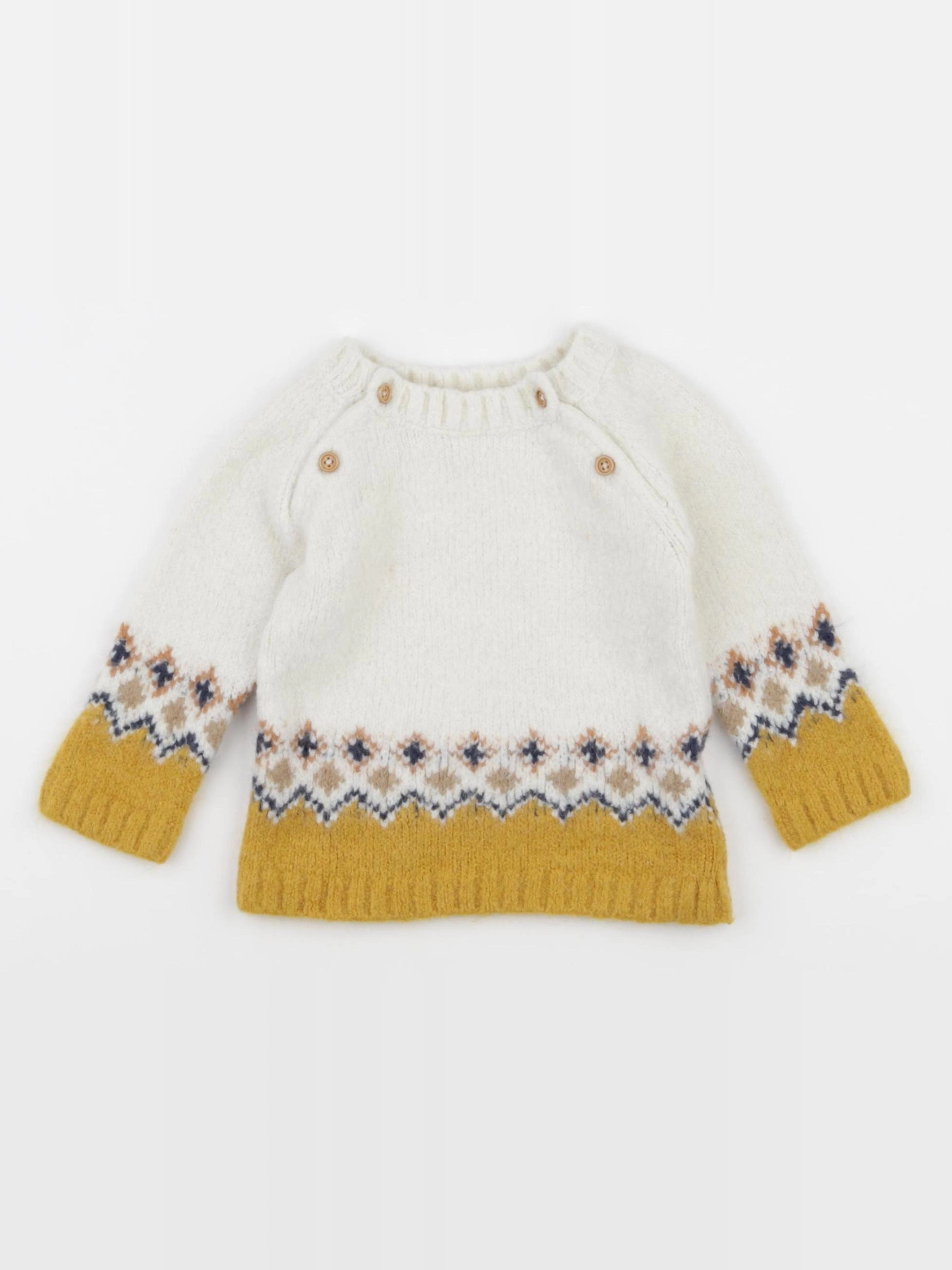 Boutchou - pull beige - 12 mois