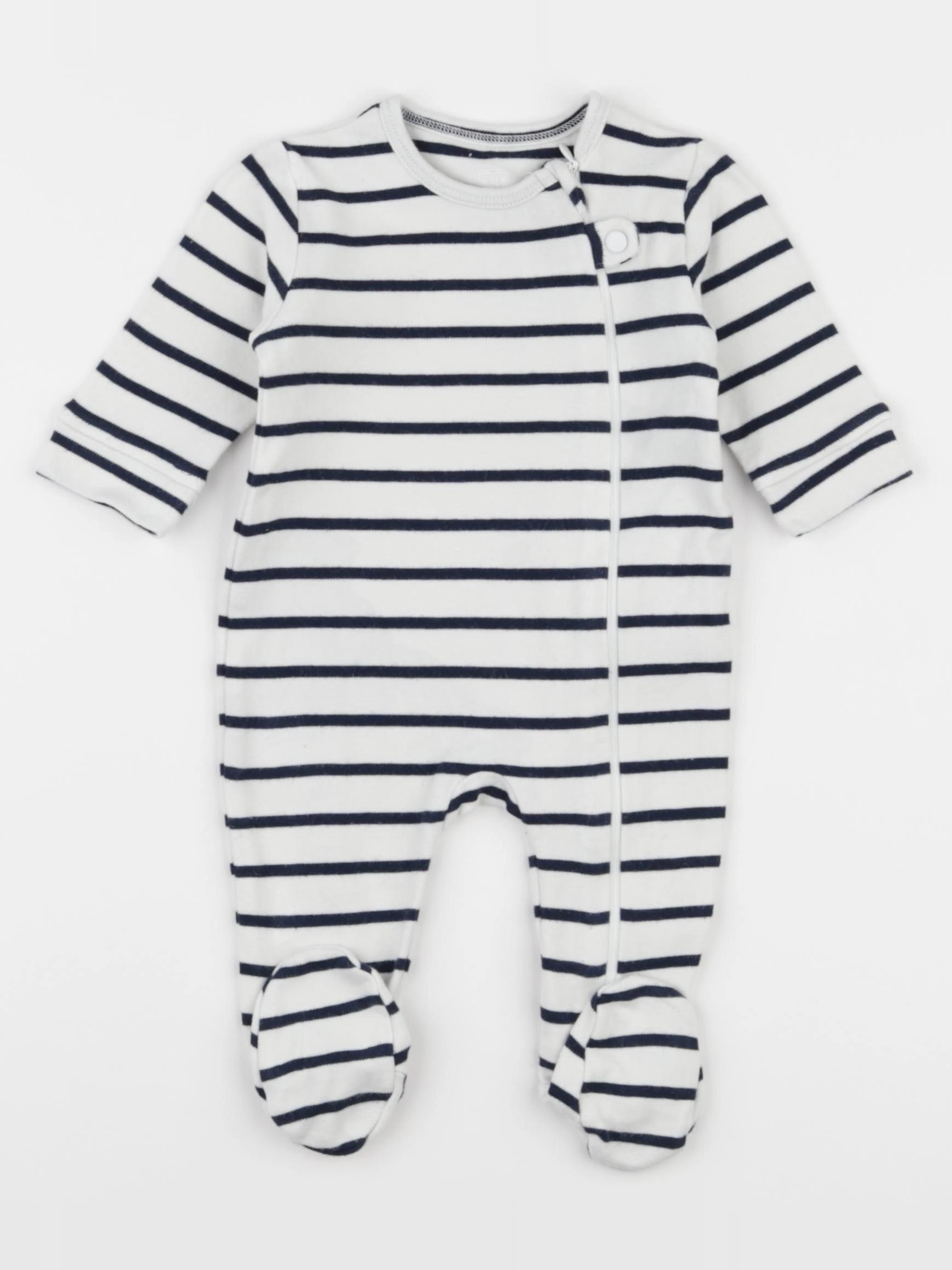 La Redoute - pyjama coton blanc, bleu - 3 mois