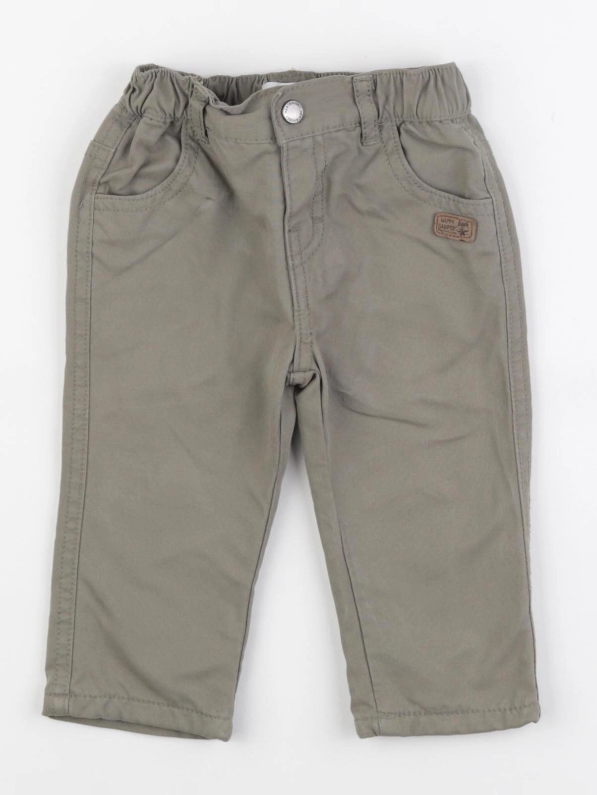 Vertbaudet - pantalon vert - 9 mois