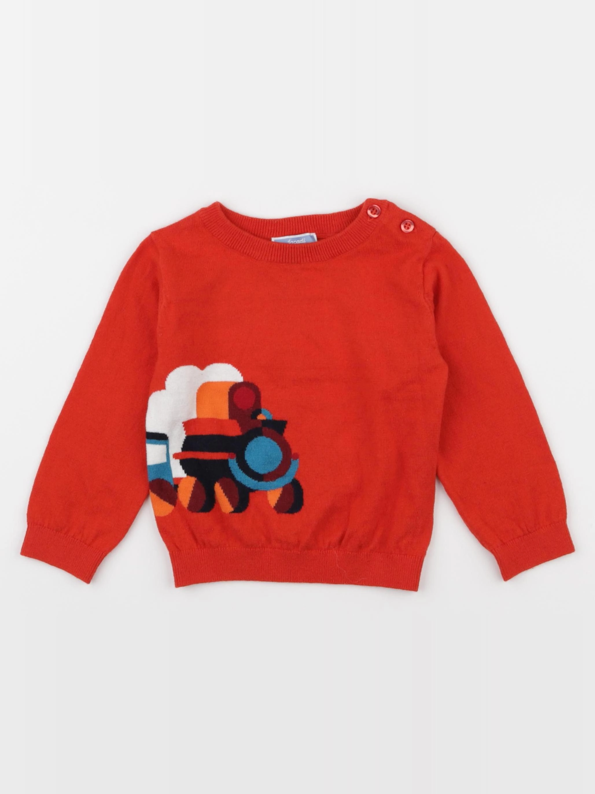 Jacadi - pull rouge - 24 mois