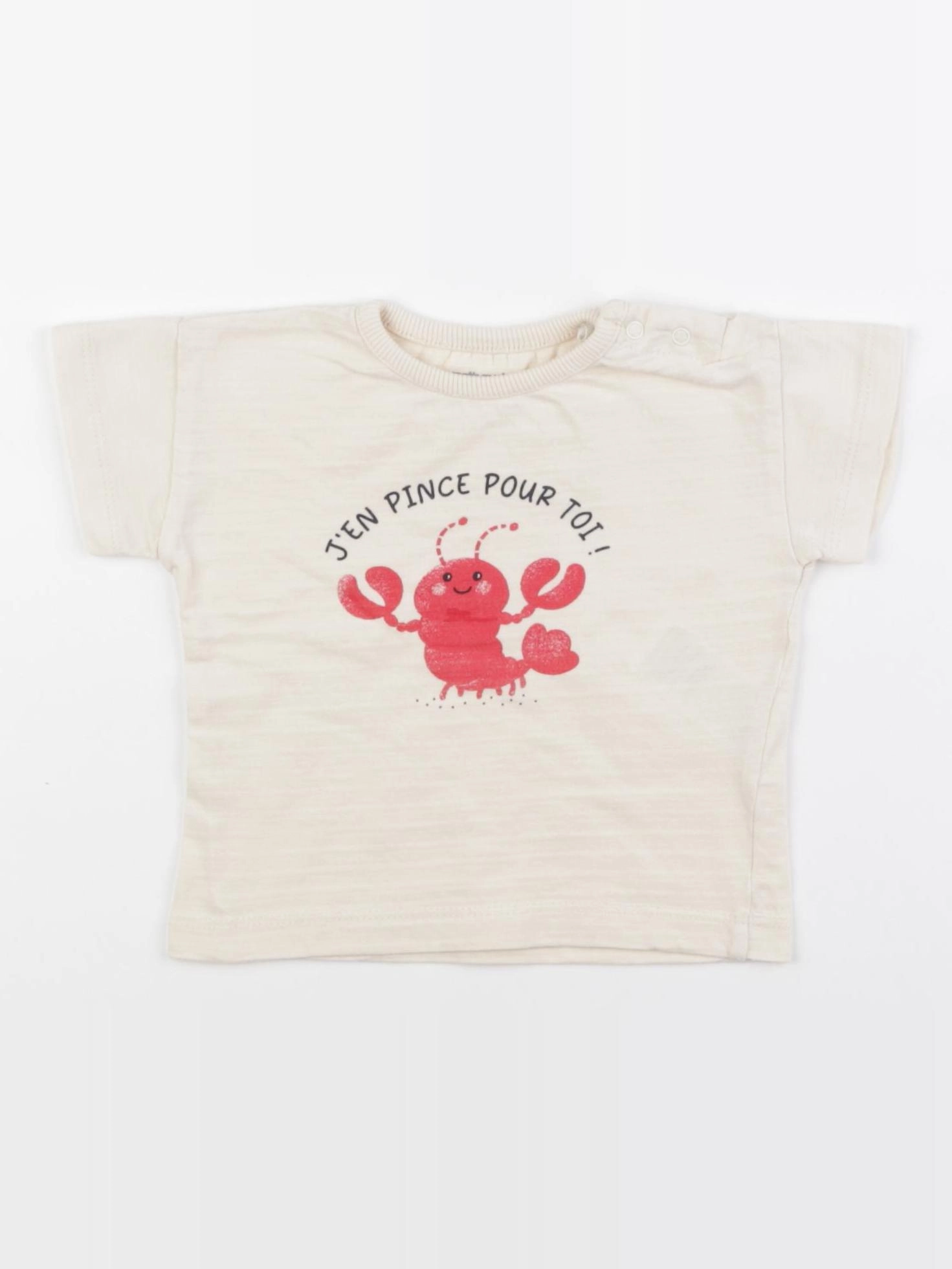 Vertbaudet - tee-shirt blanc - 9 mois