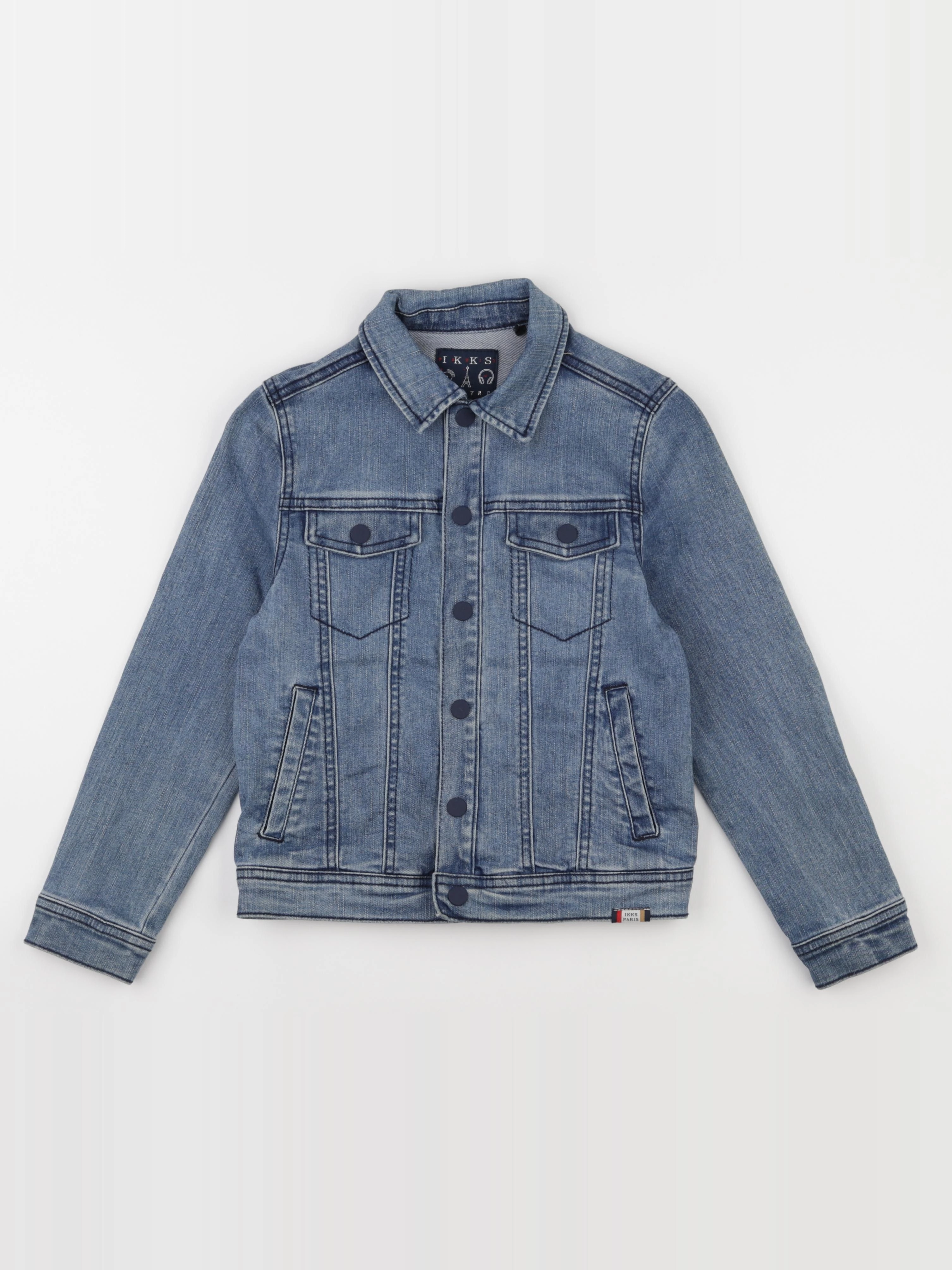 IKKS - veste imprimé au dos bleu - 8 ans