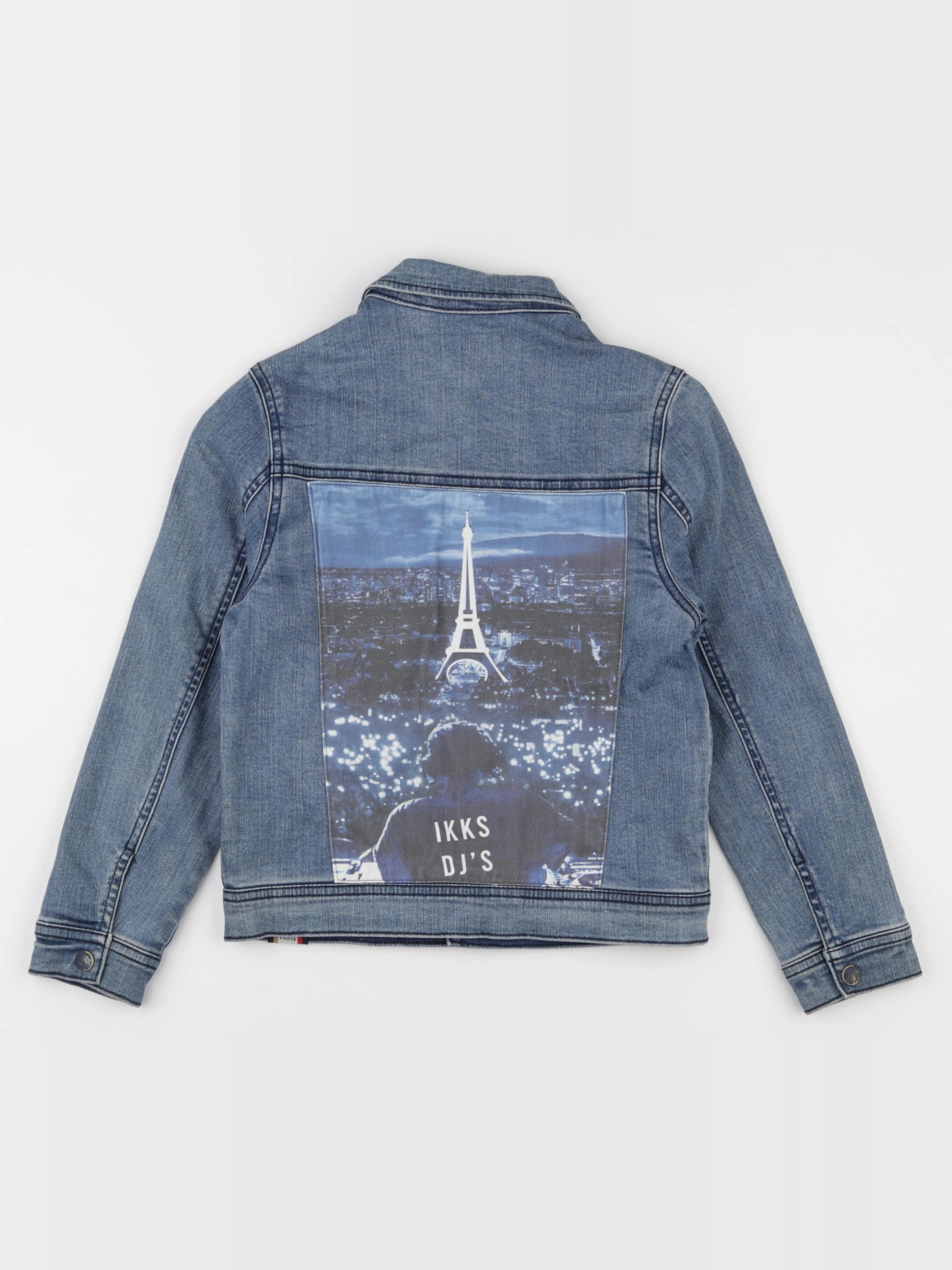 IKKS - veste imprimé au dos bleu - 8 ans