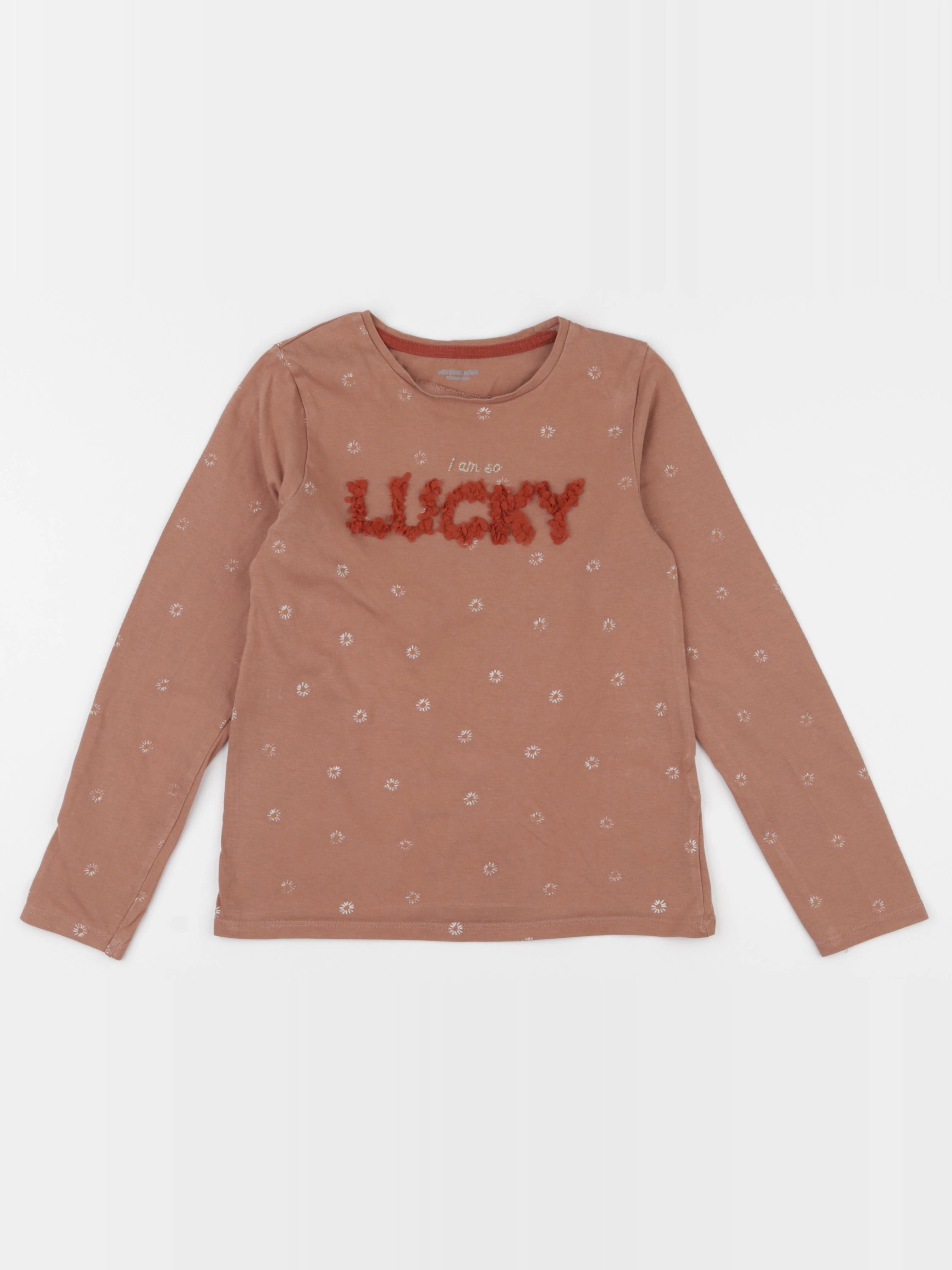 Vertbaudet - tee-shirt marron - 8 ans