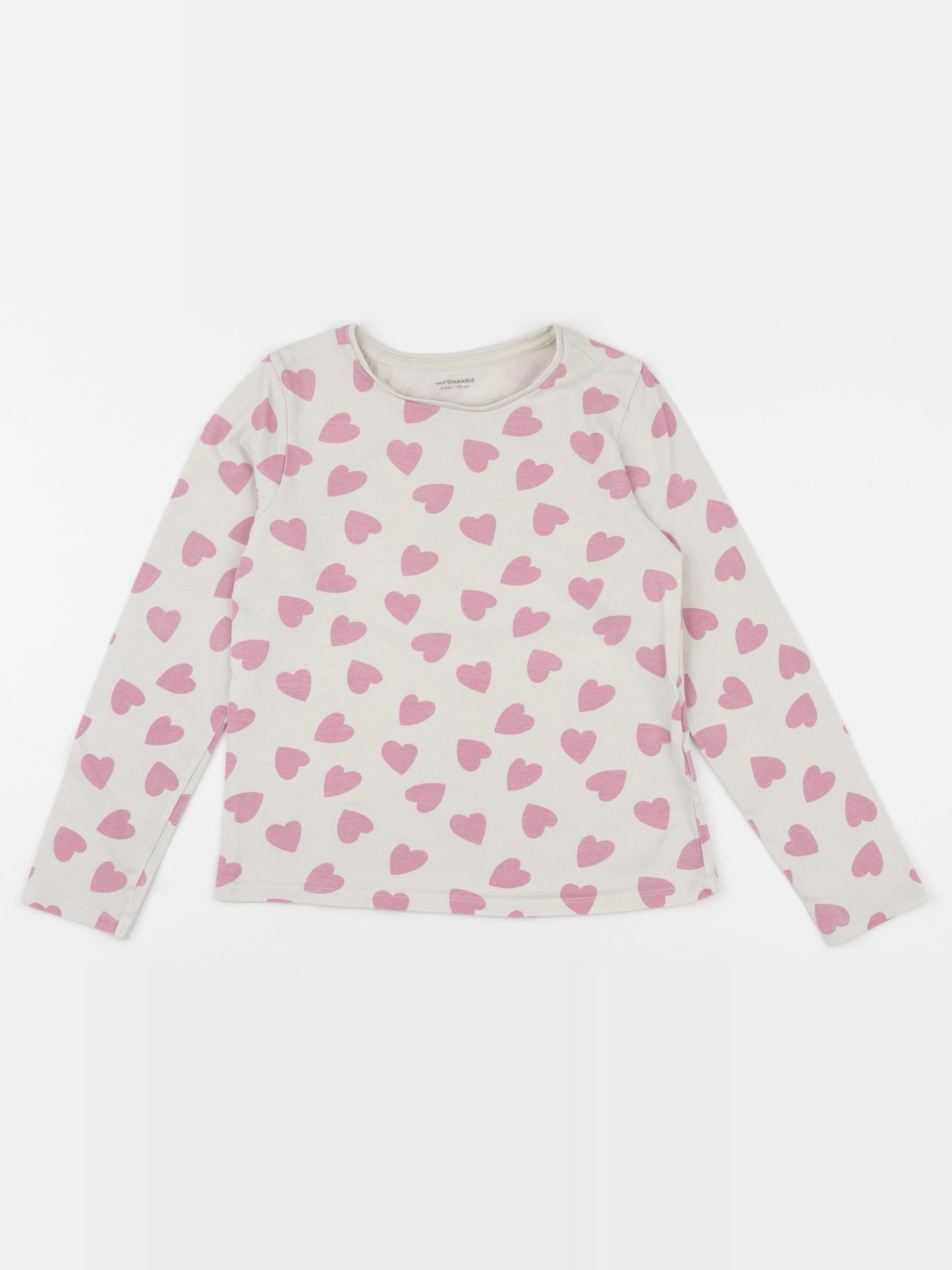 Vertbaudet - tee-shirt beige - 8 ans