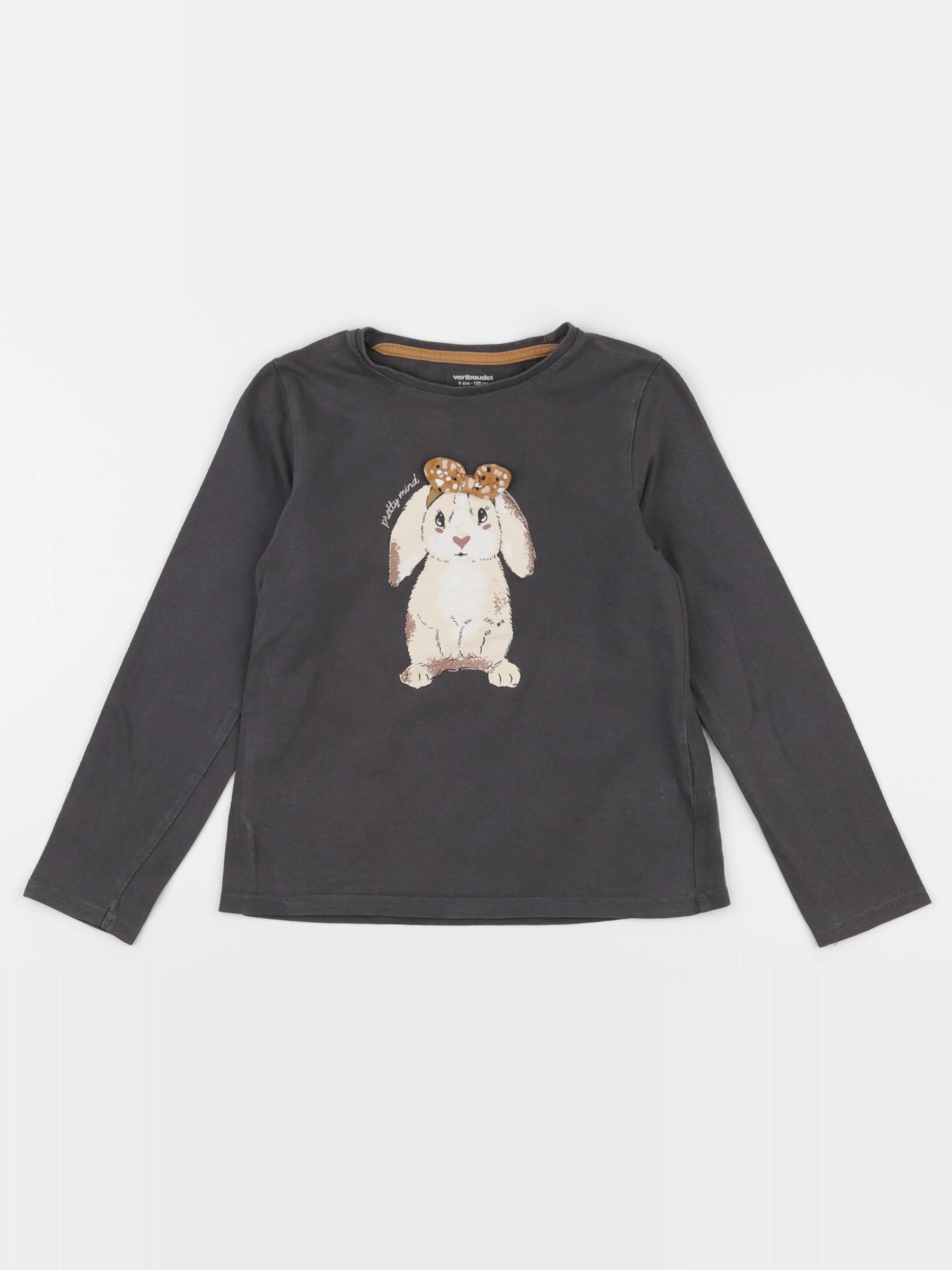 Vertbaudet - tee-shirt gris - 8 ans