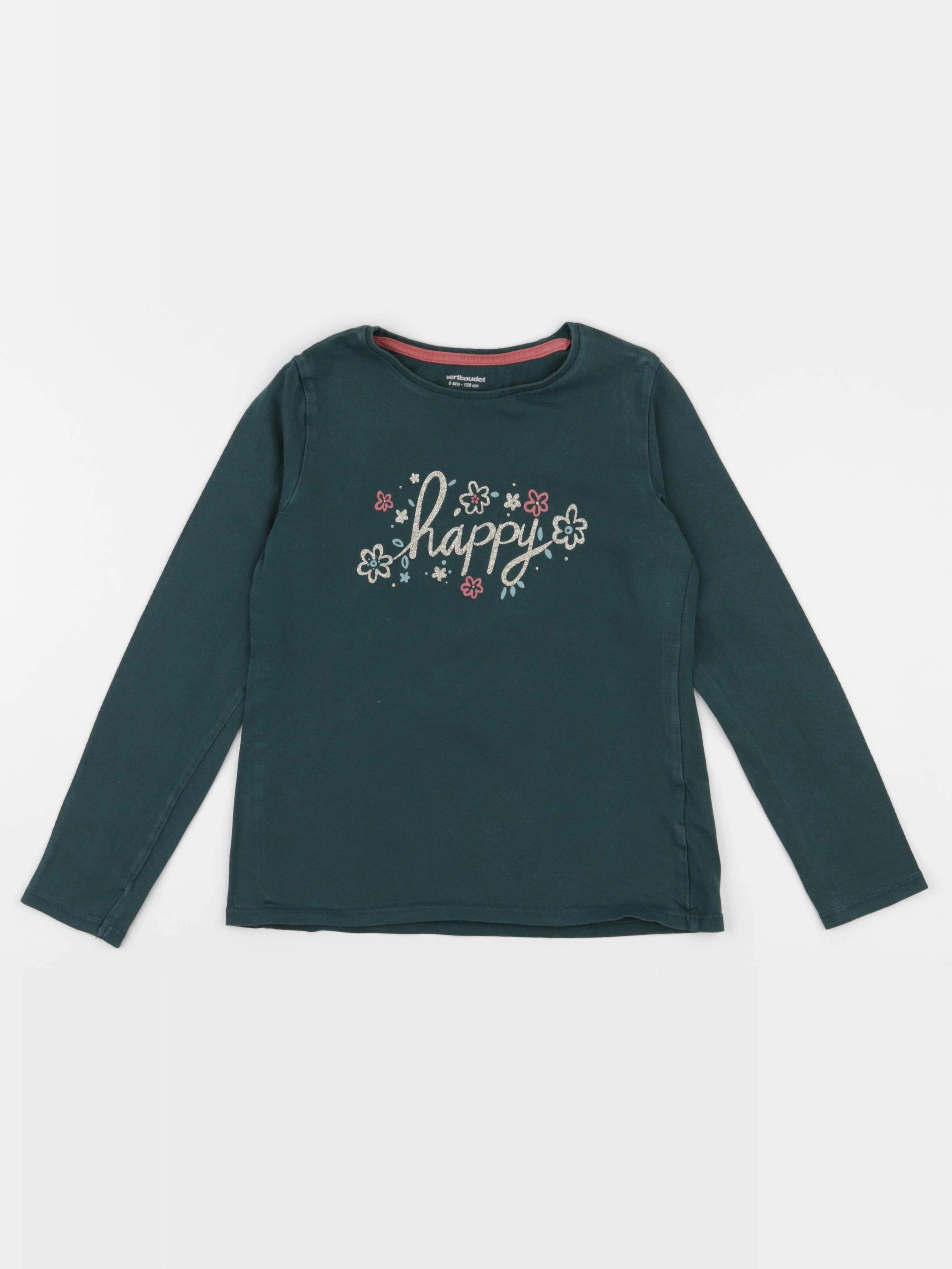 Vertbaudet - tee-shirt vert - 8 ans