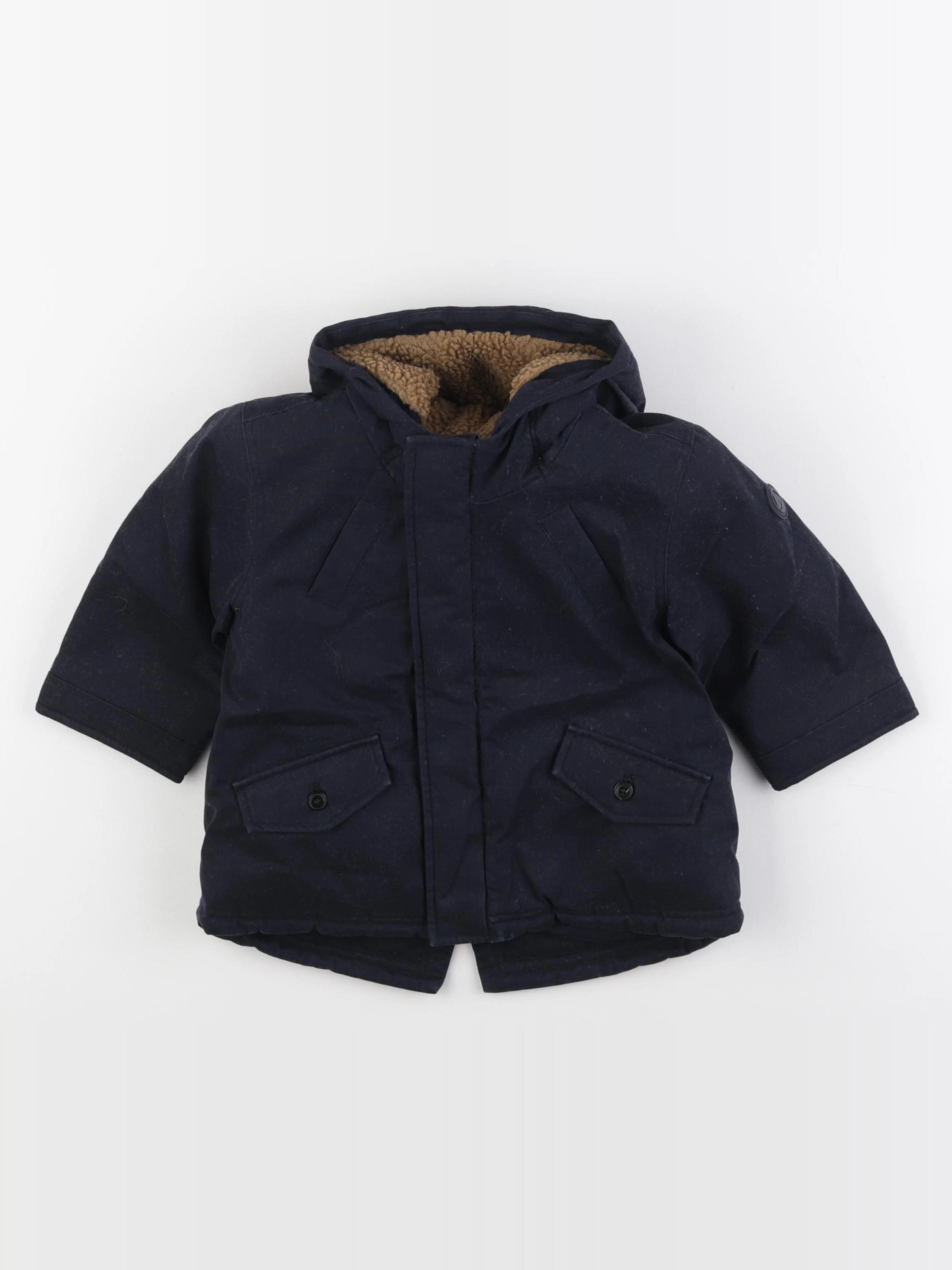 Petit Bateau - parka bleu - 18 mois