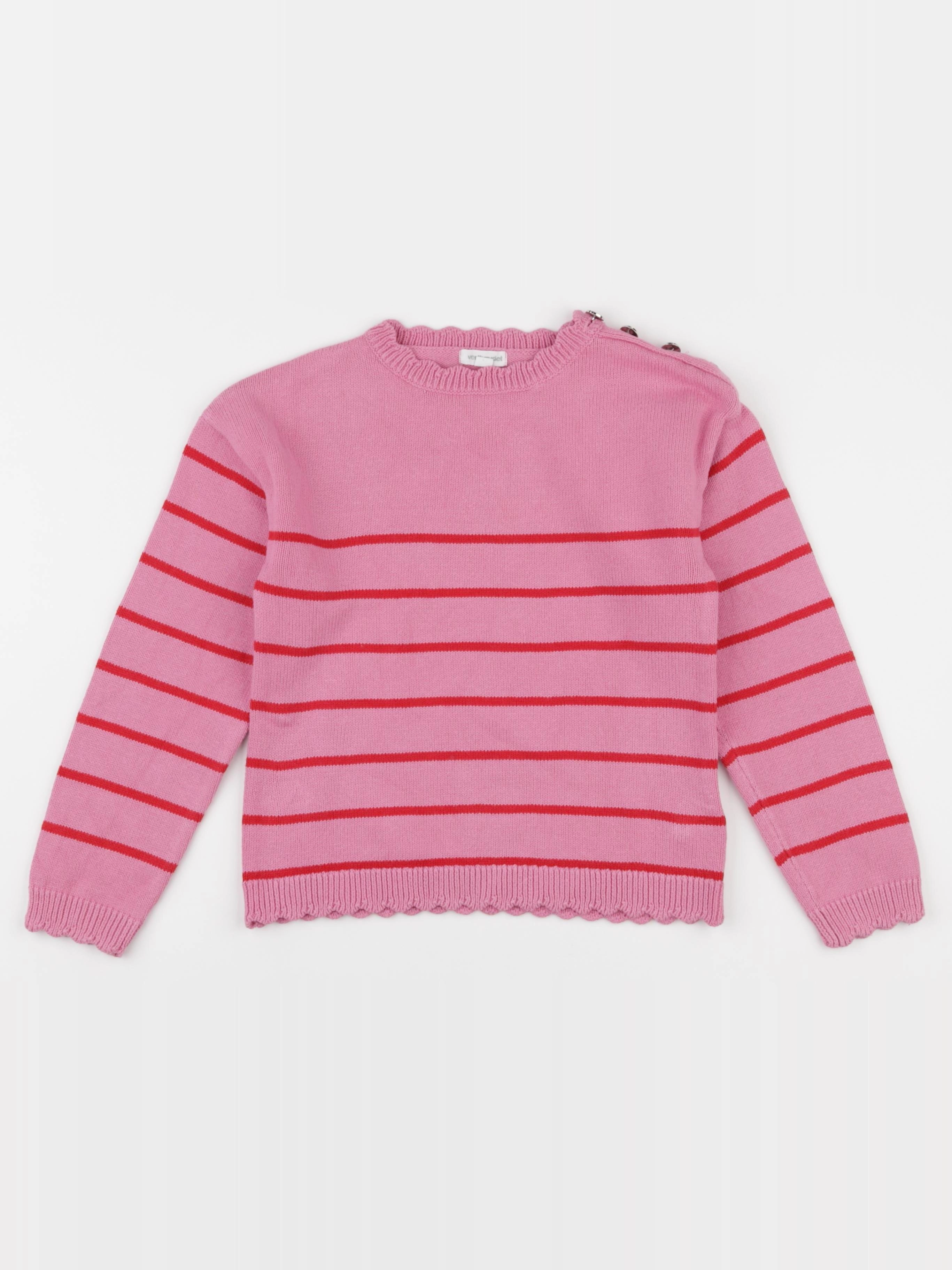 Vertbaudet - pull rose - 8 ans