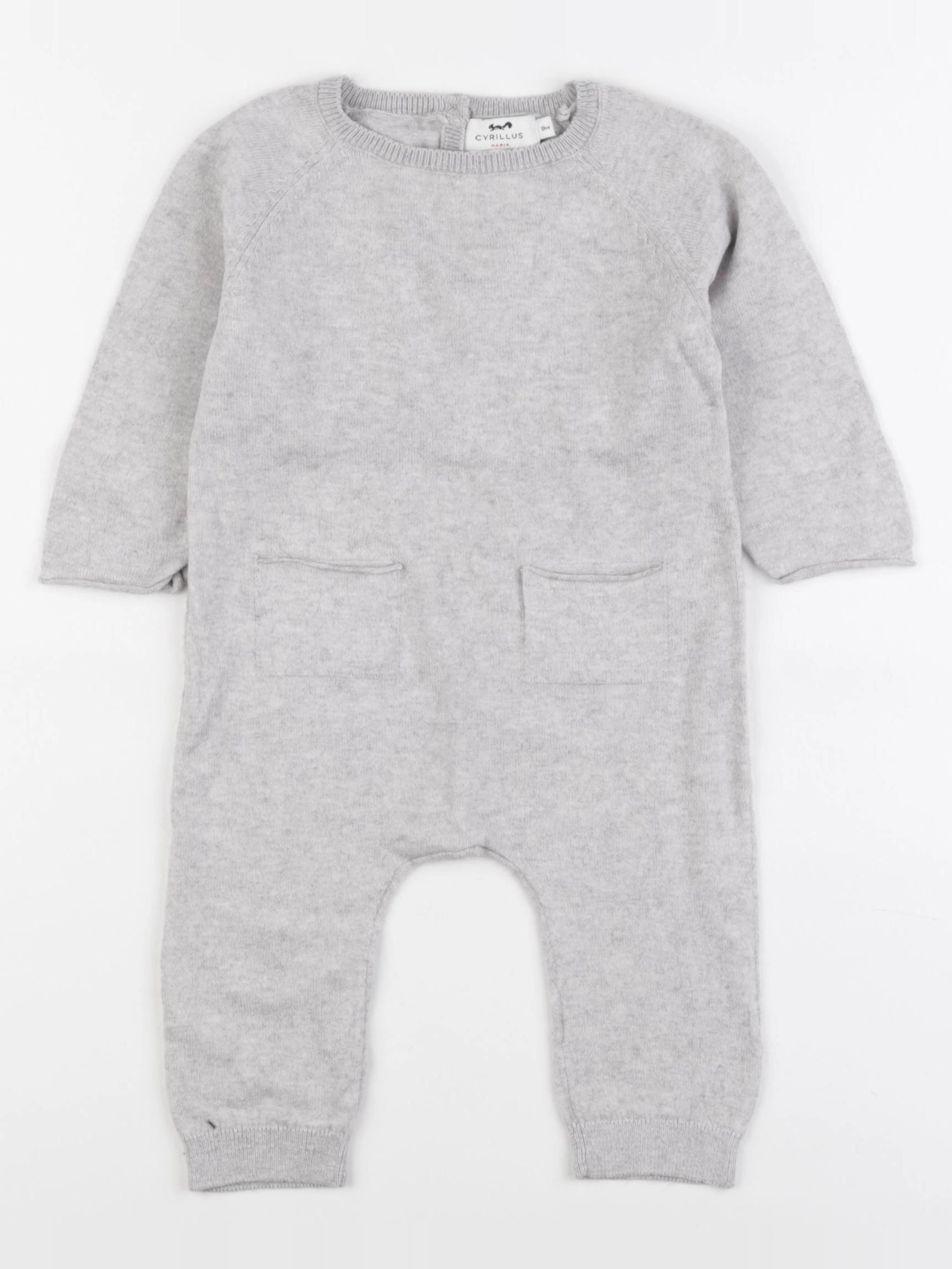 Cyrillus - combinaison gris - 9 mois