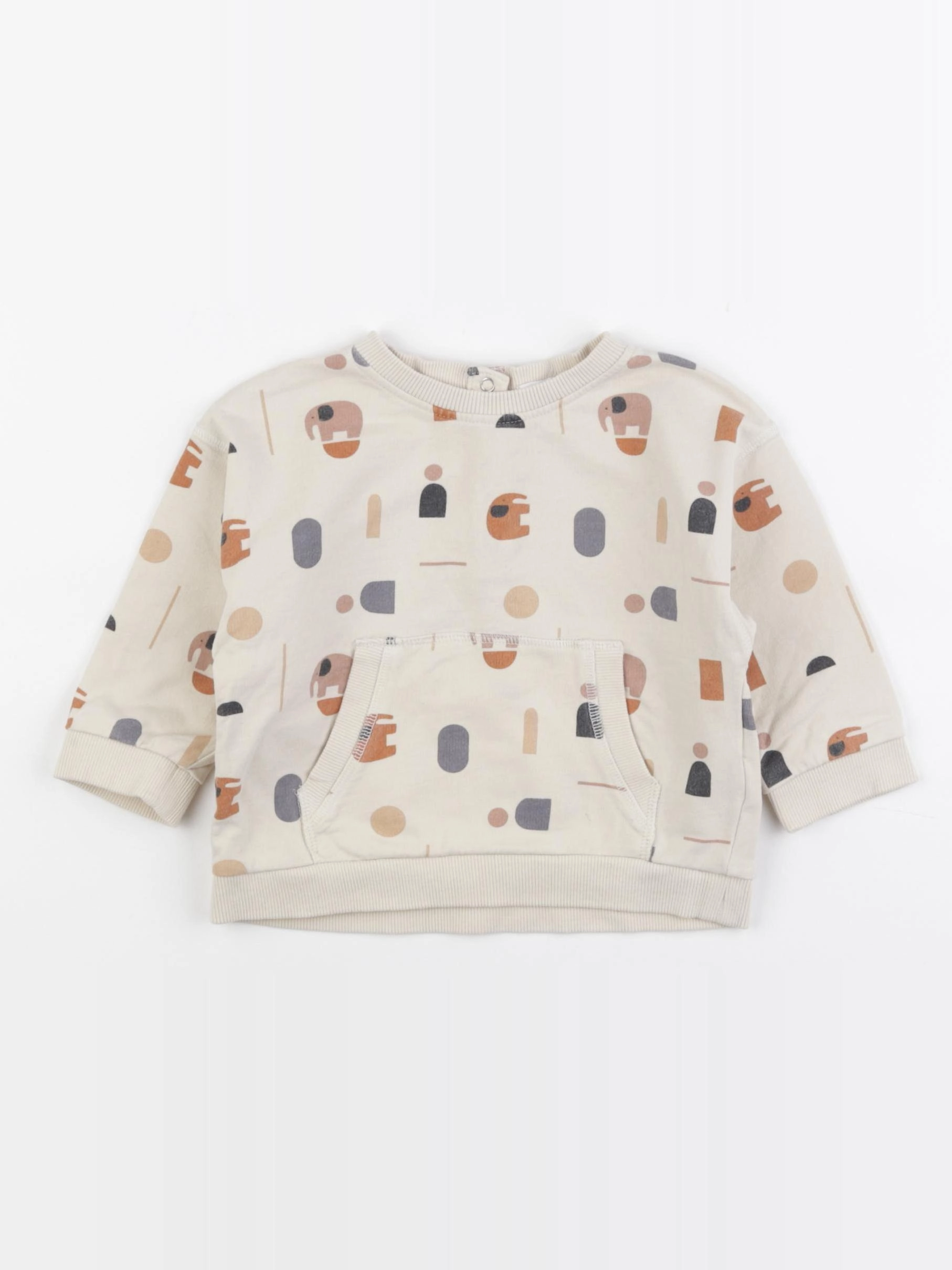 Vertbaudet - sweat beige - 18 mois