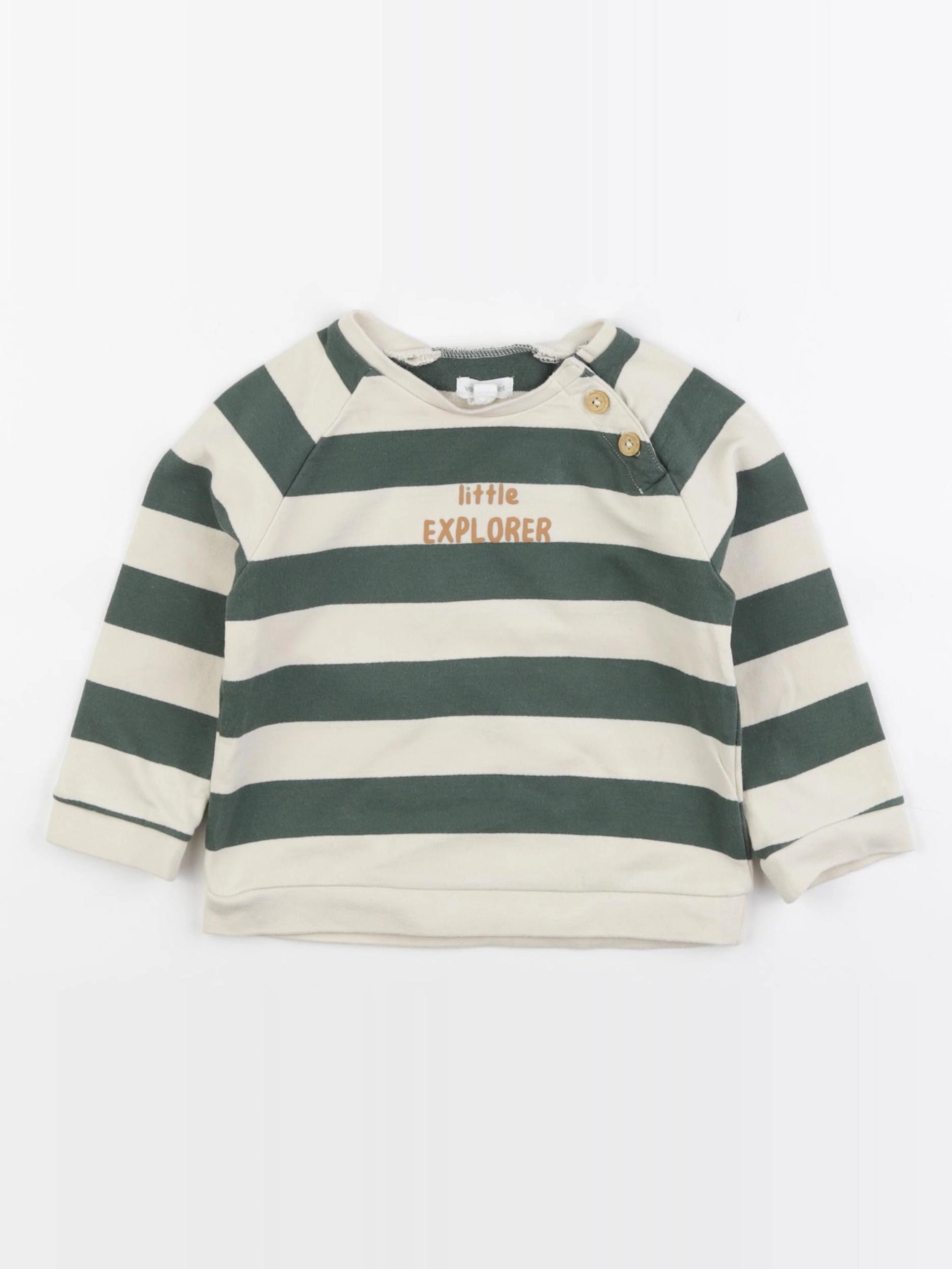 Vertbaudet - sweat beige - 2 ans