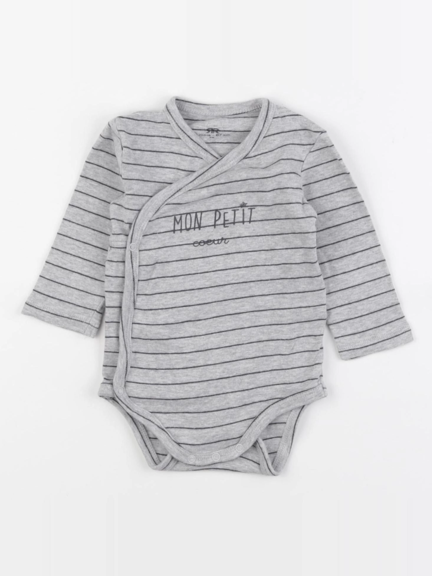 La Redoute - body gris - 6 mois