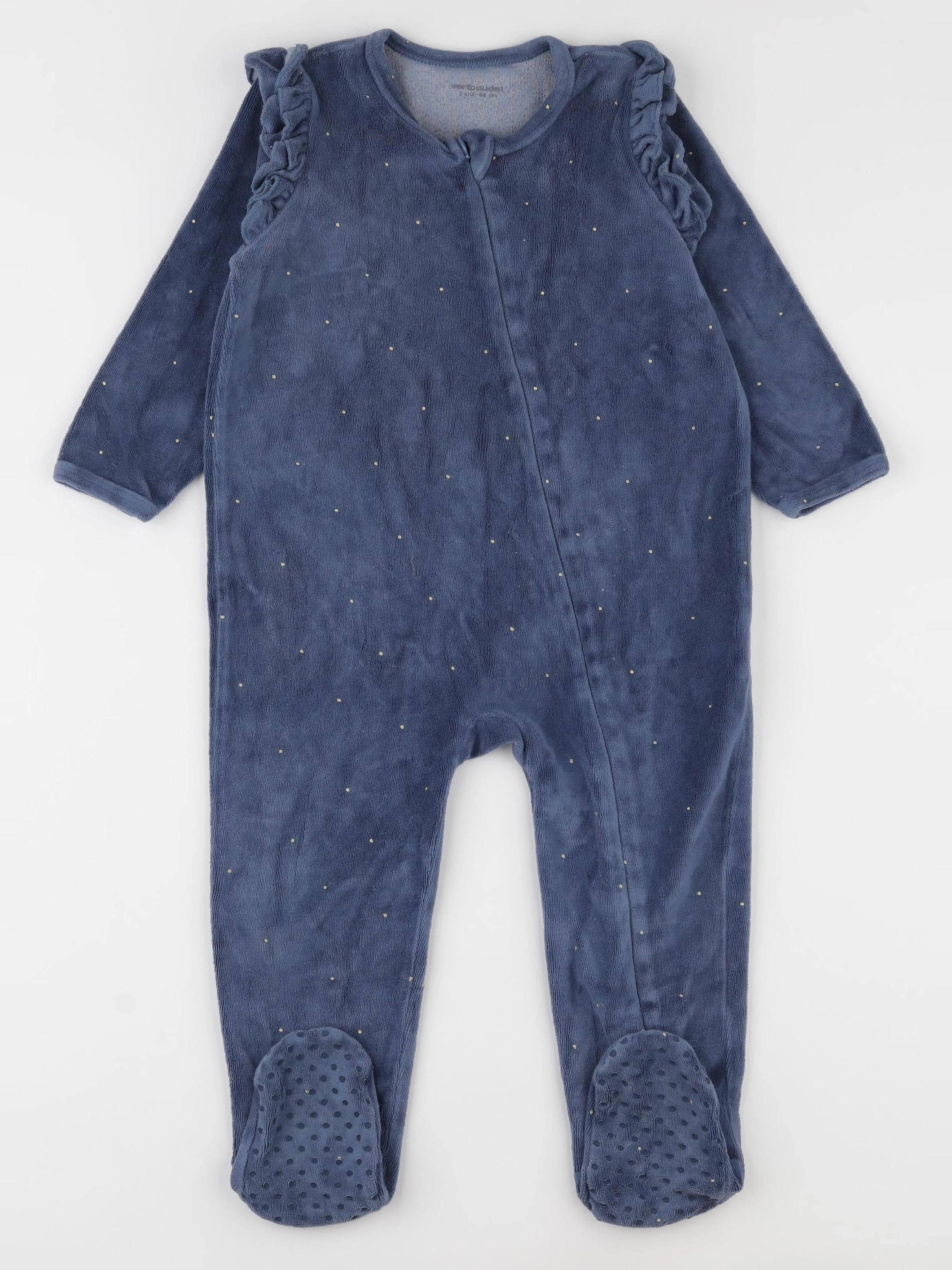 Vertbaudet - pyjama velours bleu - 2 ans