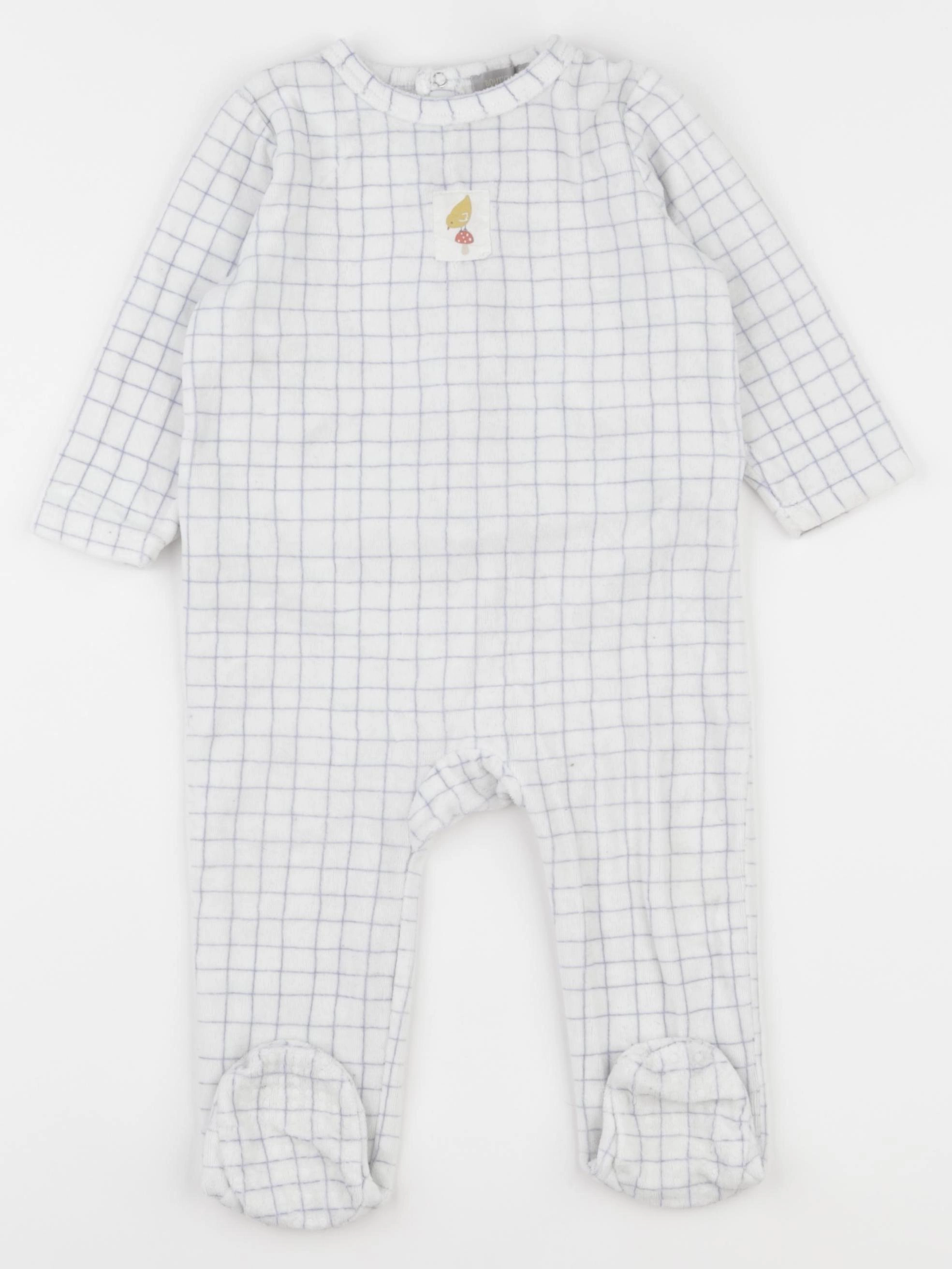 Boutchou - pyjama velours bleu - 12 mois