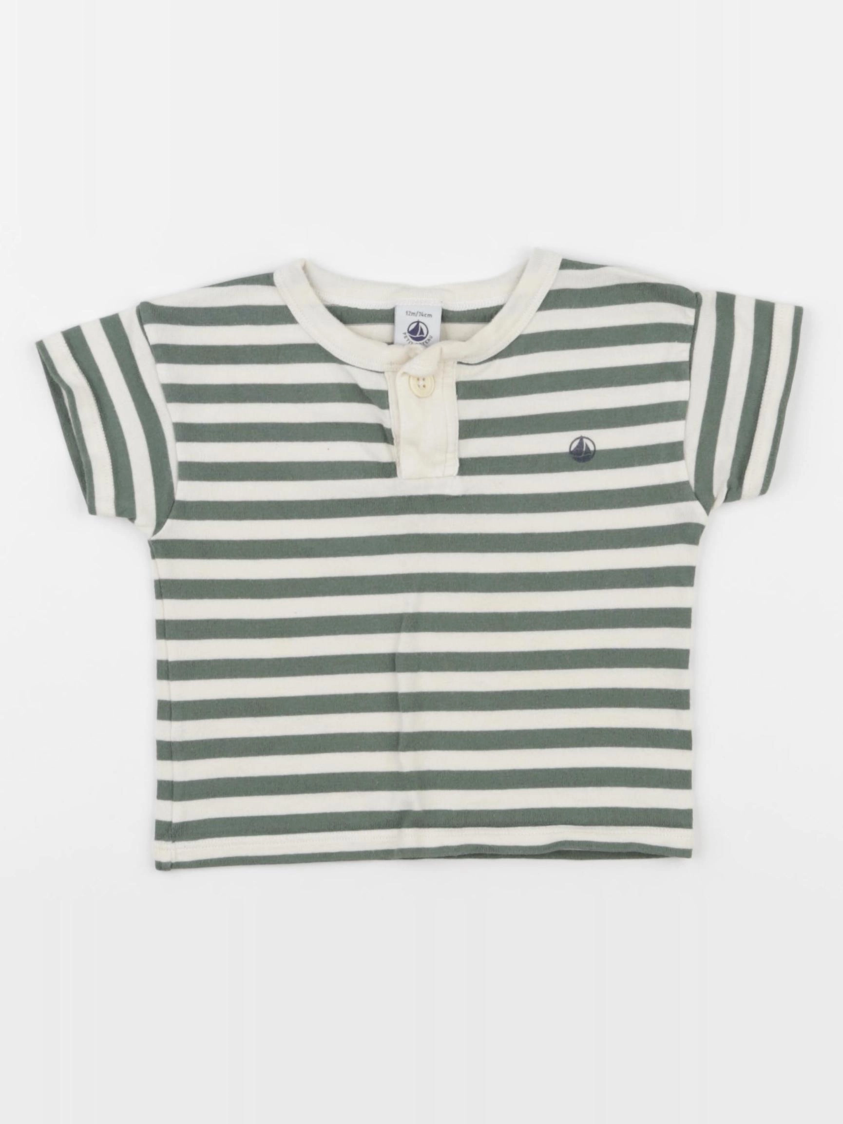 Petit Bateau - tee-shirt beige - 12 mois