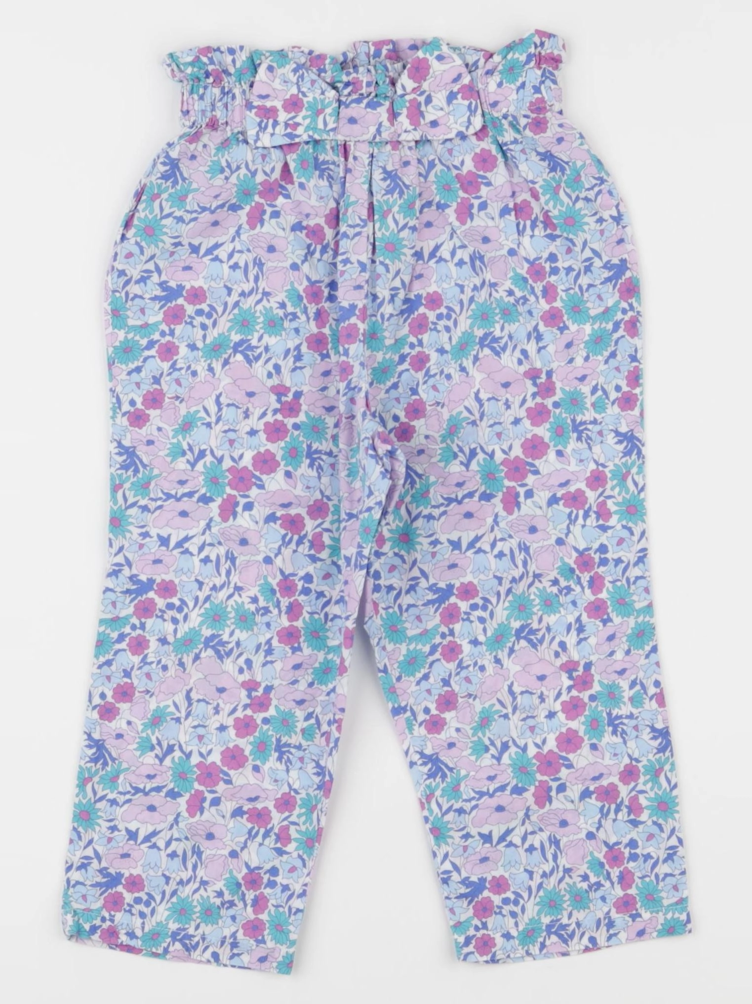 Jacadi - pantalon liberty bleu, violet - 24 mois