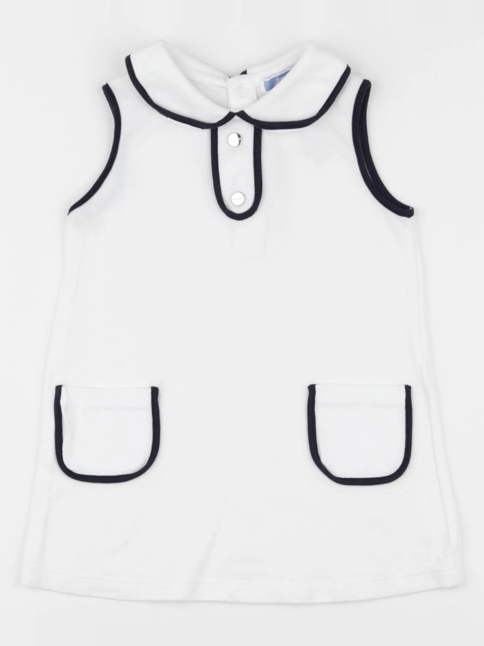 Jacadi - robe blanc, bleu - 36 mois