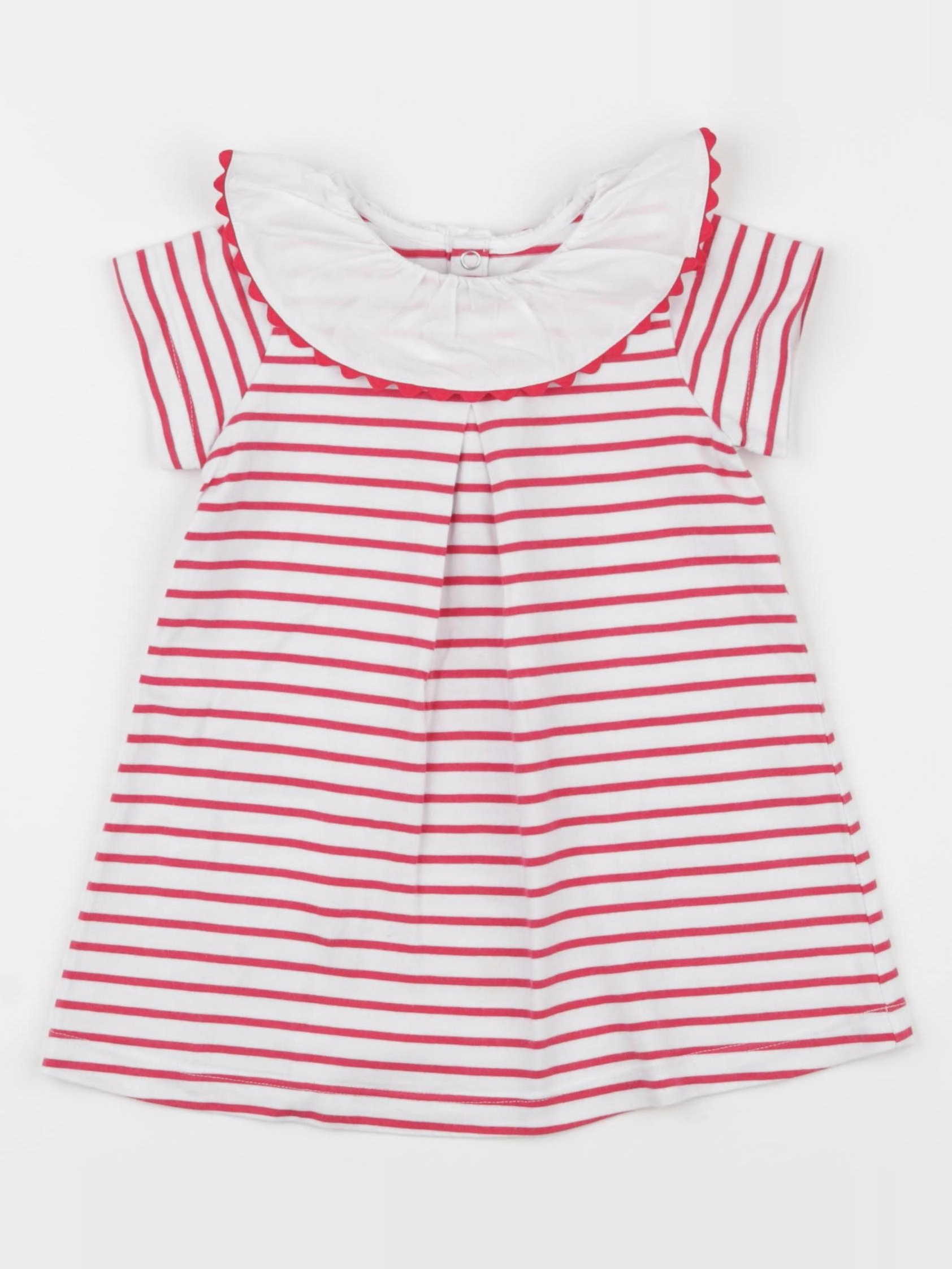 Jacadi - robe blanc, rouge - 18 mois