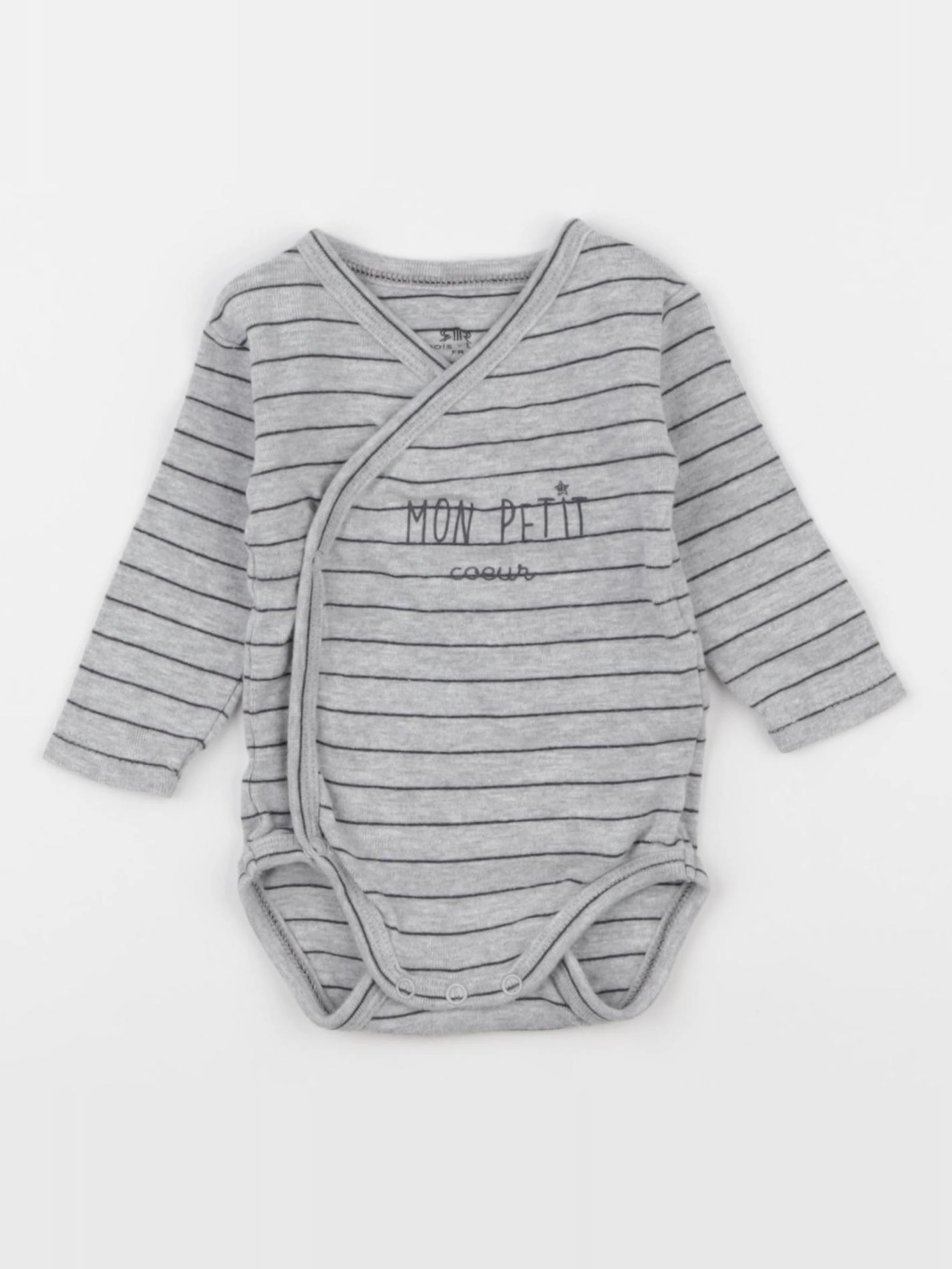 La Redoute - body gris - 1 mois