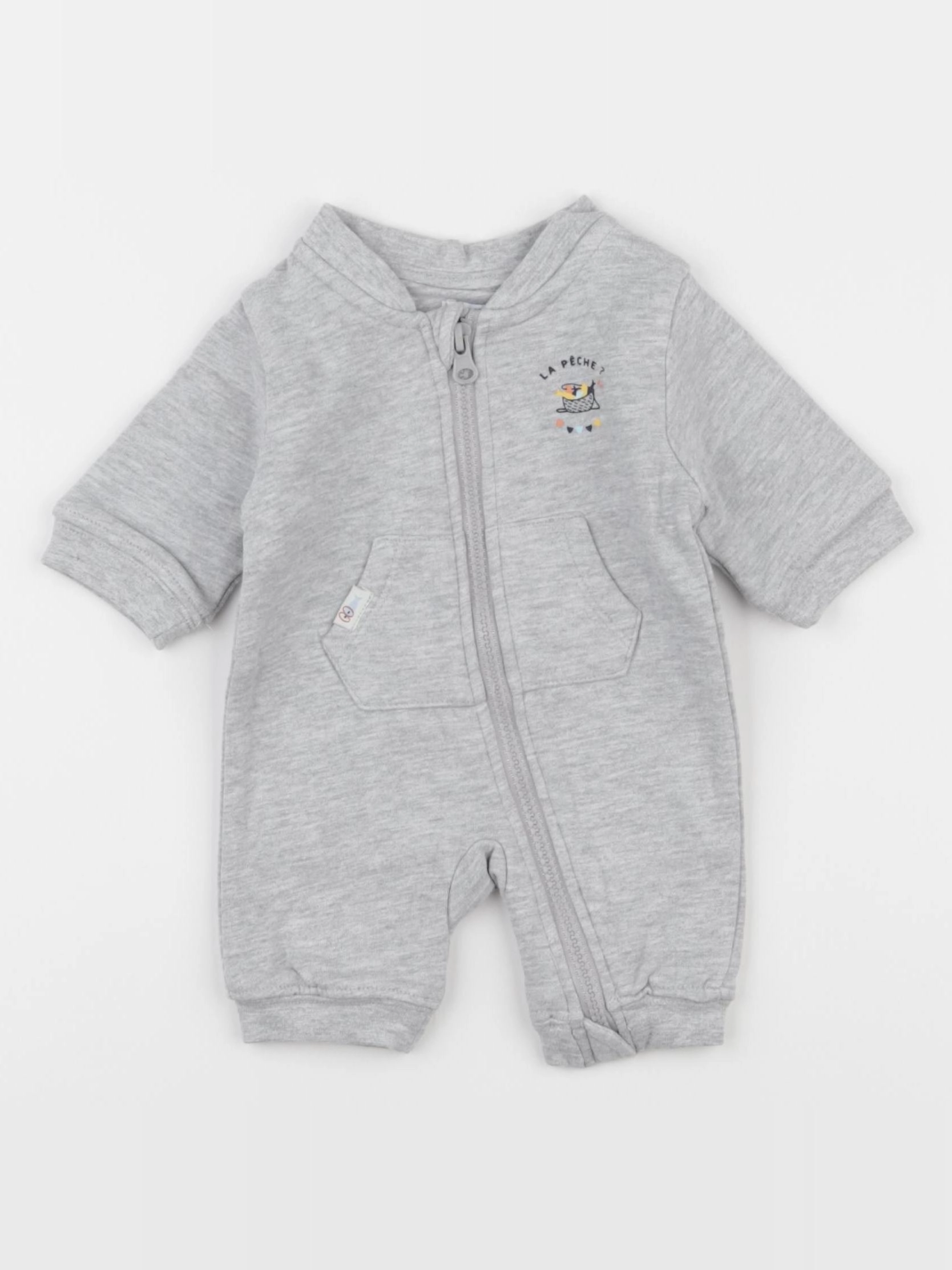 Vertbaudet - combinaison gris - 1 mois