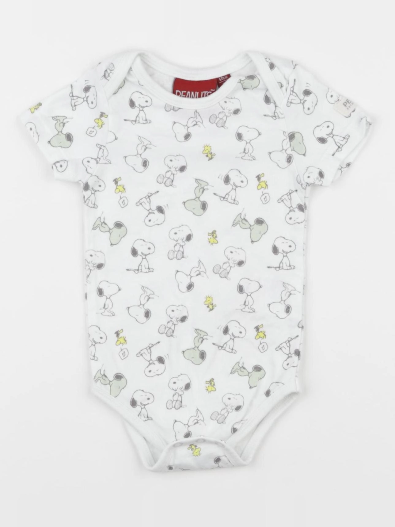 Vertbaudet - body blanc, gris - 3 mois