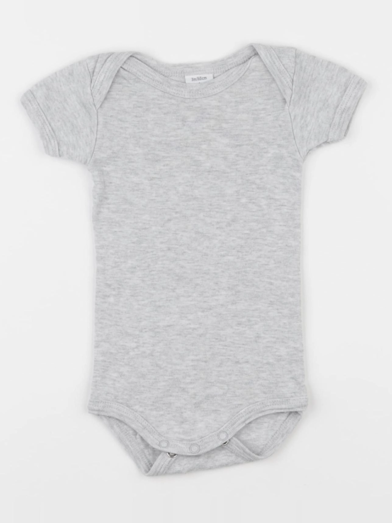 Petit Bateau - body gris - 3 mois