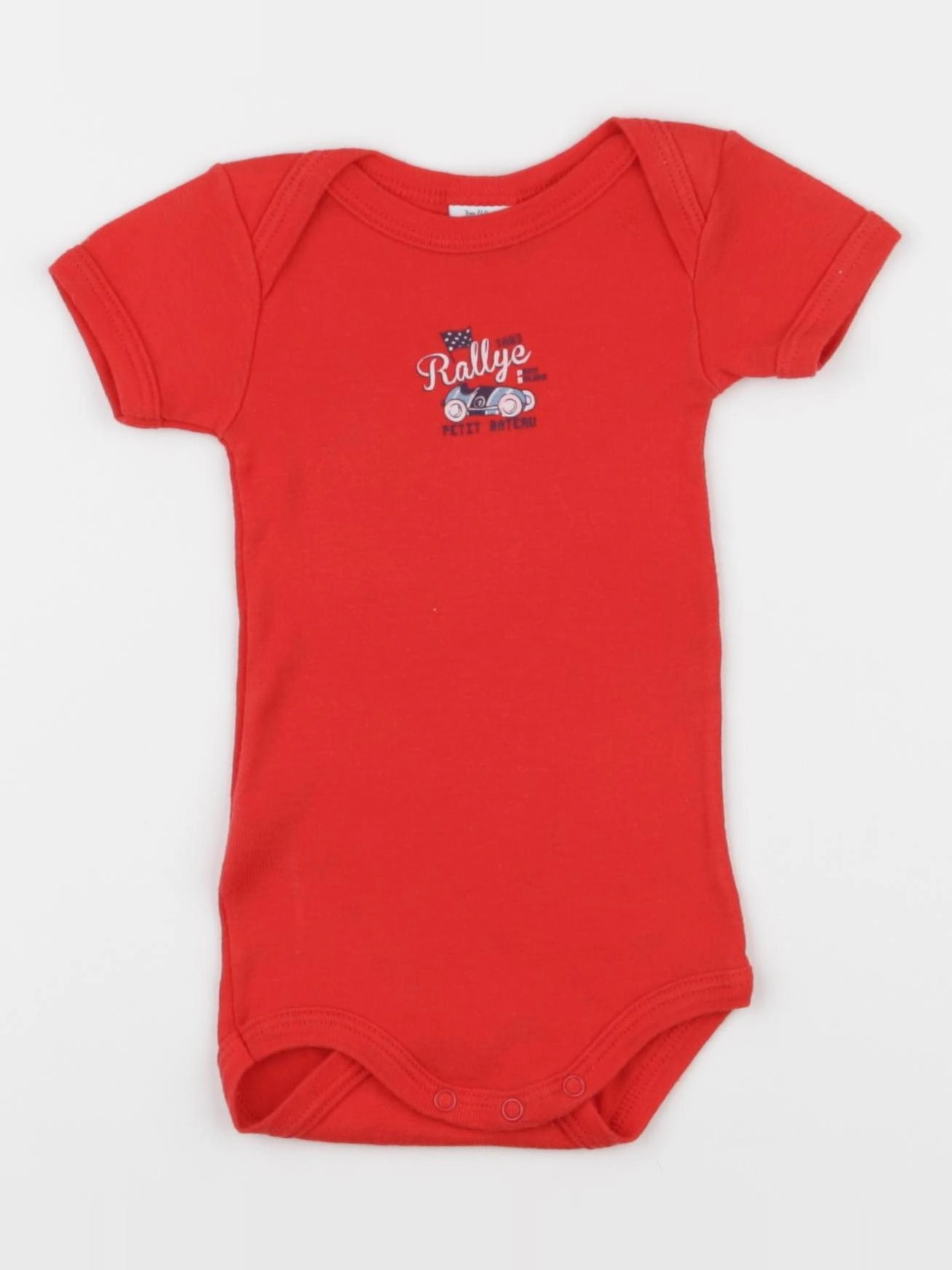 Petit Bateau - body rouge - 3 mois
