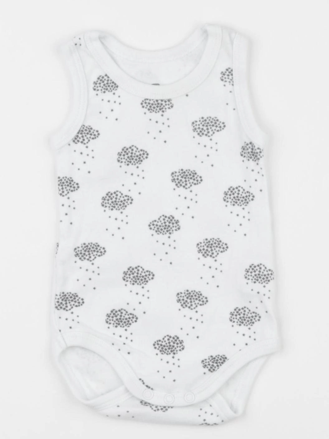La Redoute - body blanc, gris - 3 mois