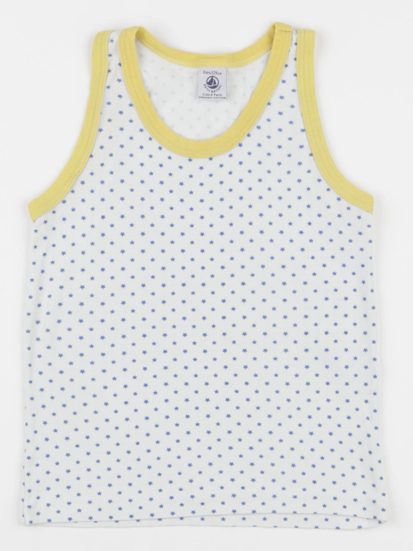 Petit Bateau - maillot de corps jaune - 8 ans