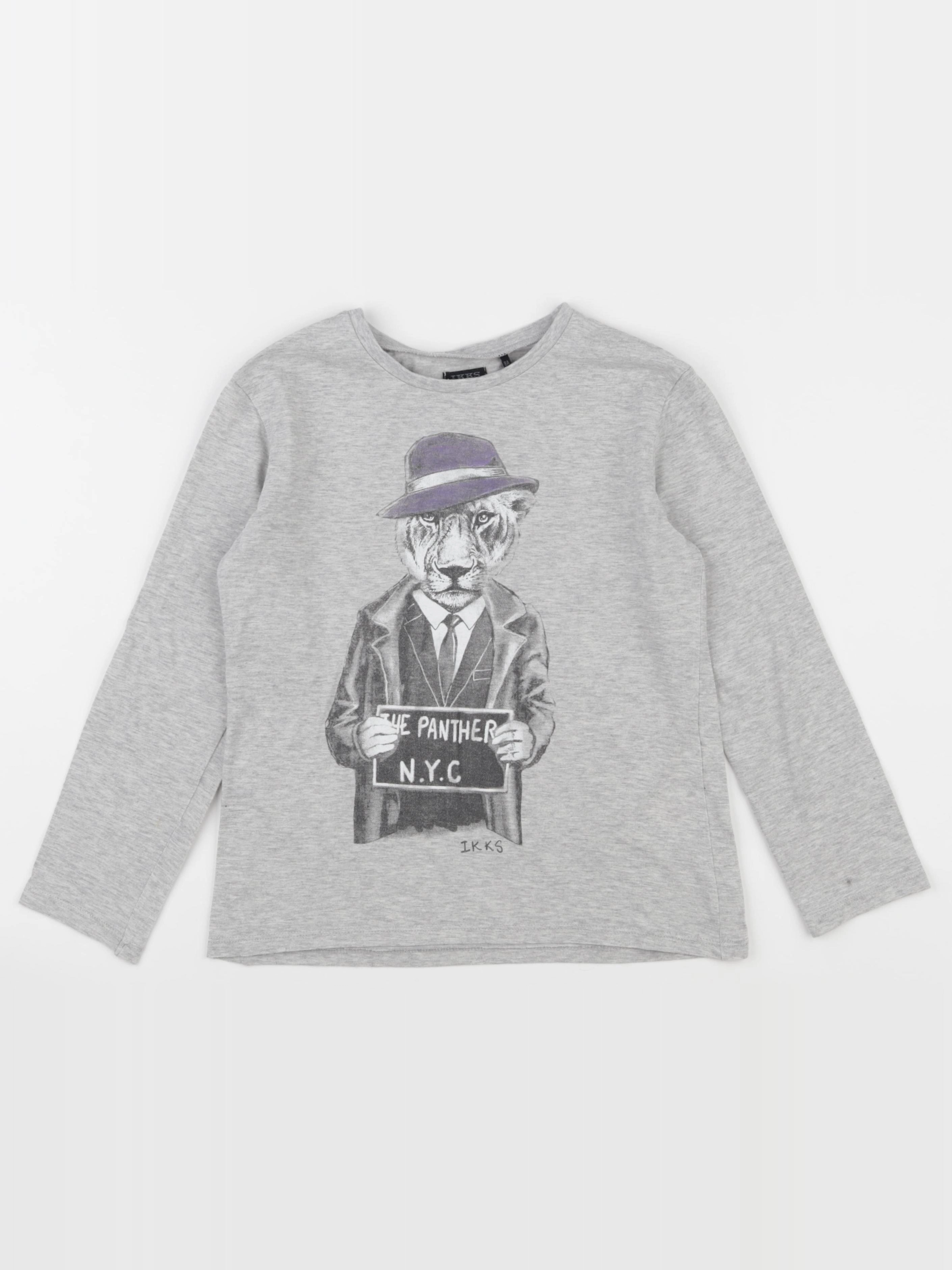 IKKS - tee-shirt gris - 8 ans