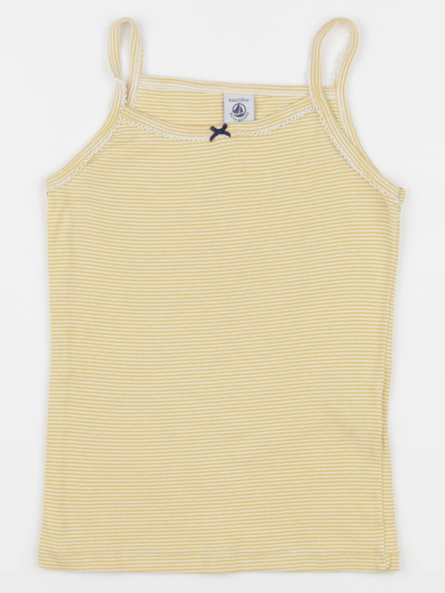Petit Bateau - maillot de corps jaune - 8 ans