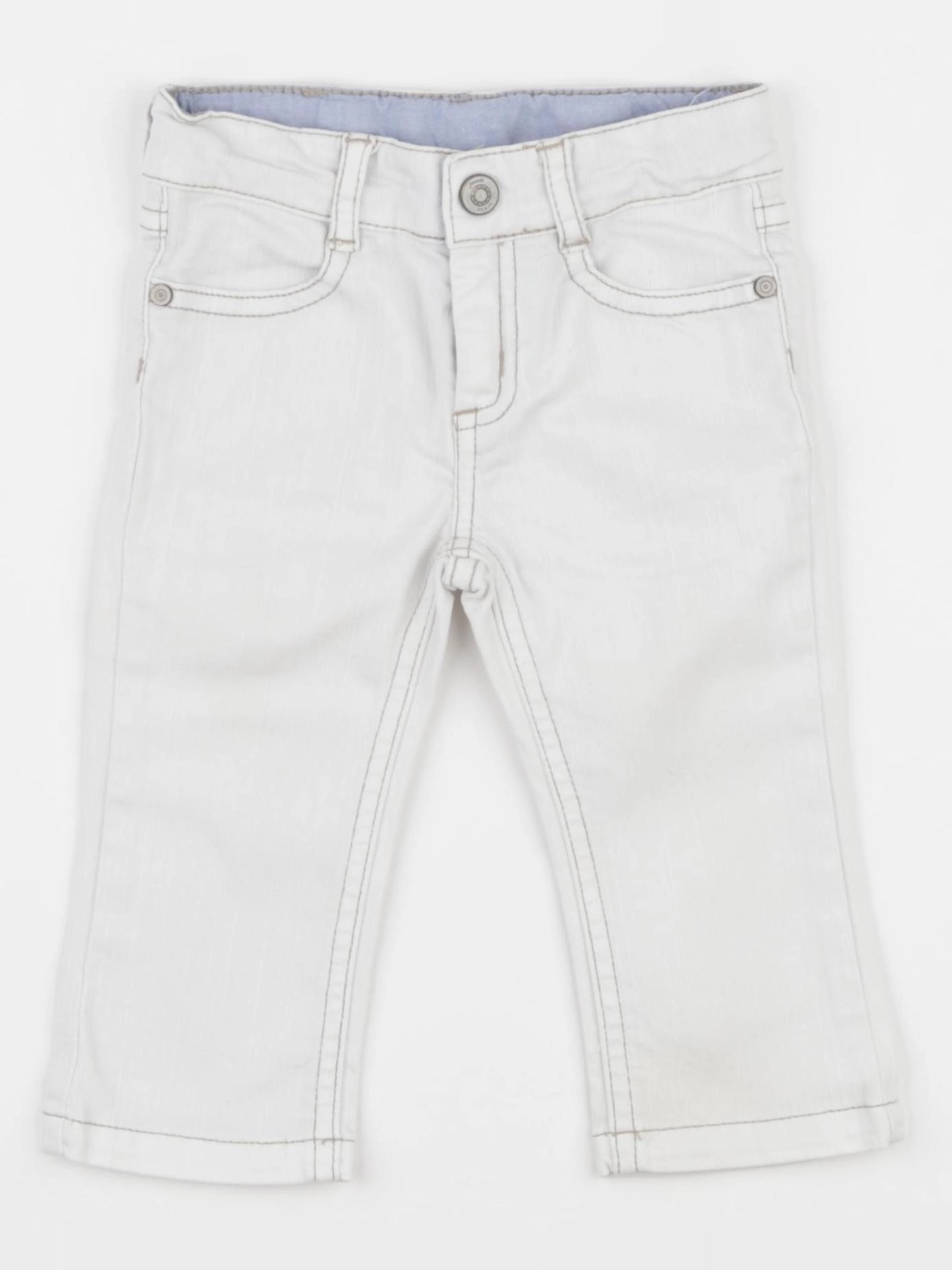 Jacadi - jean blanc - 12 mois
