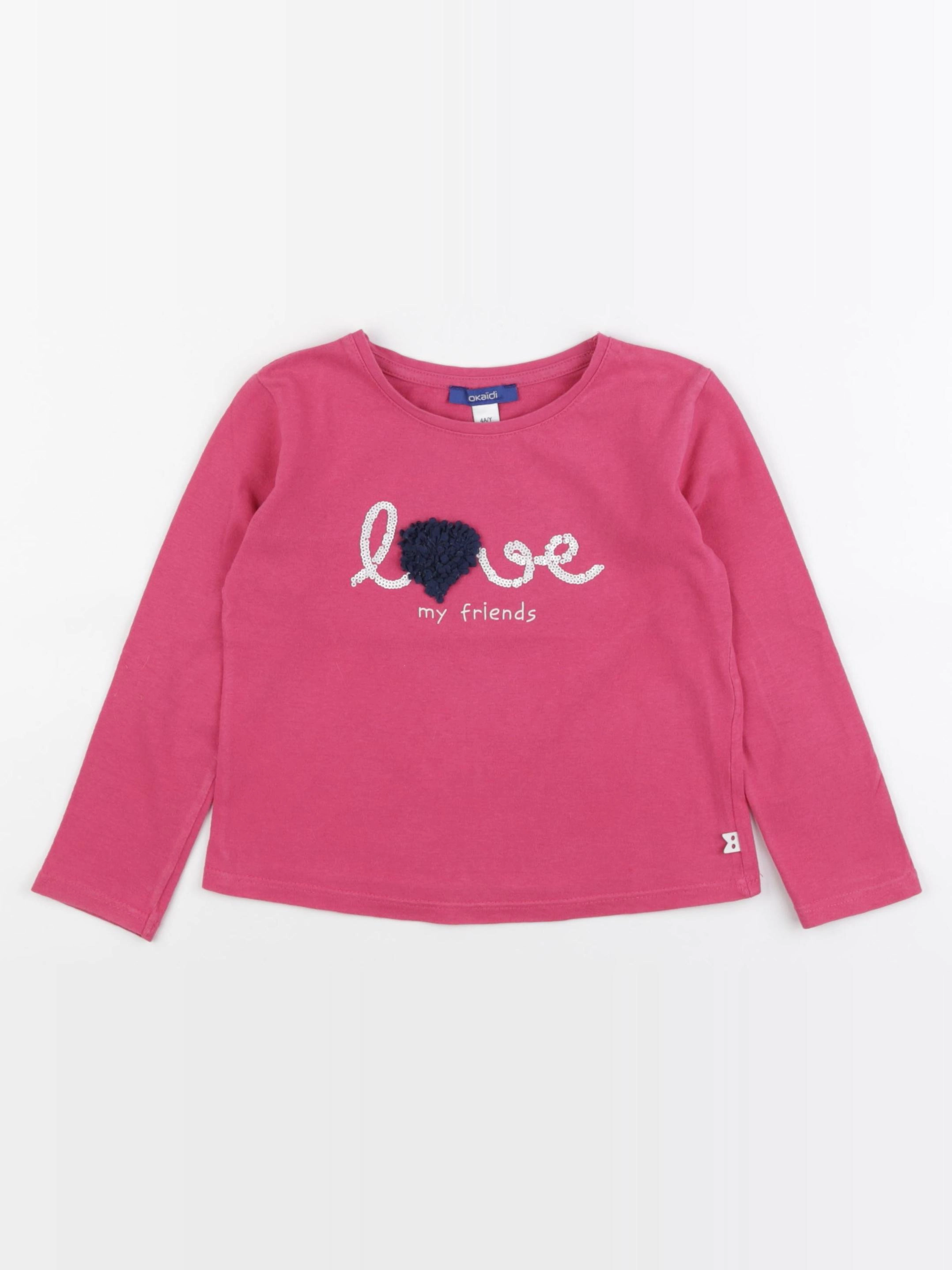 Okaidi - tee-shirt rose - 4 ans