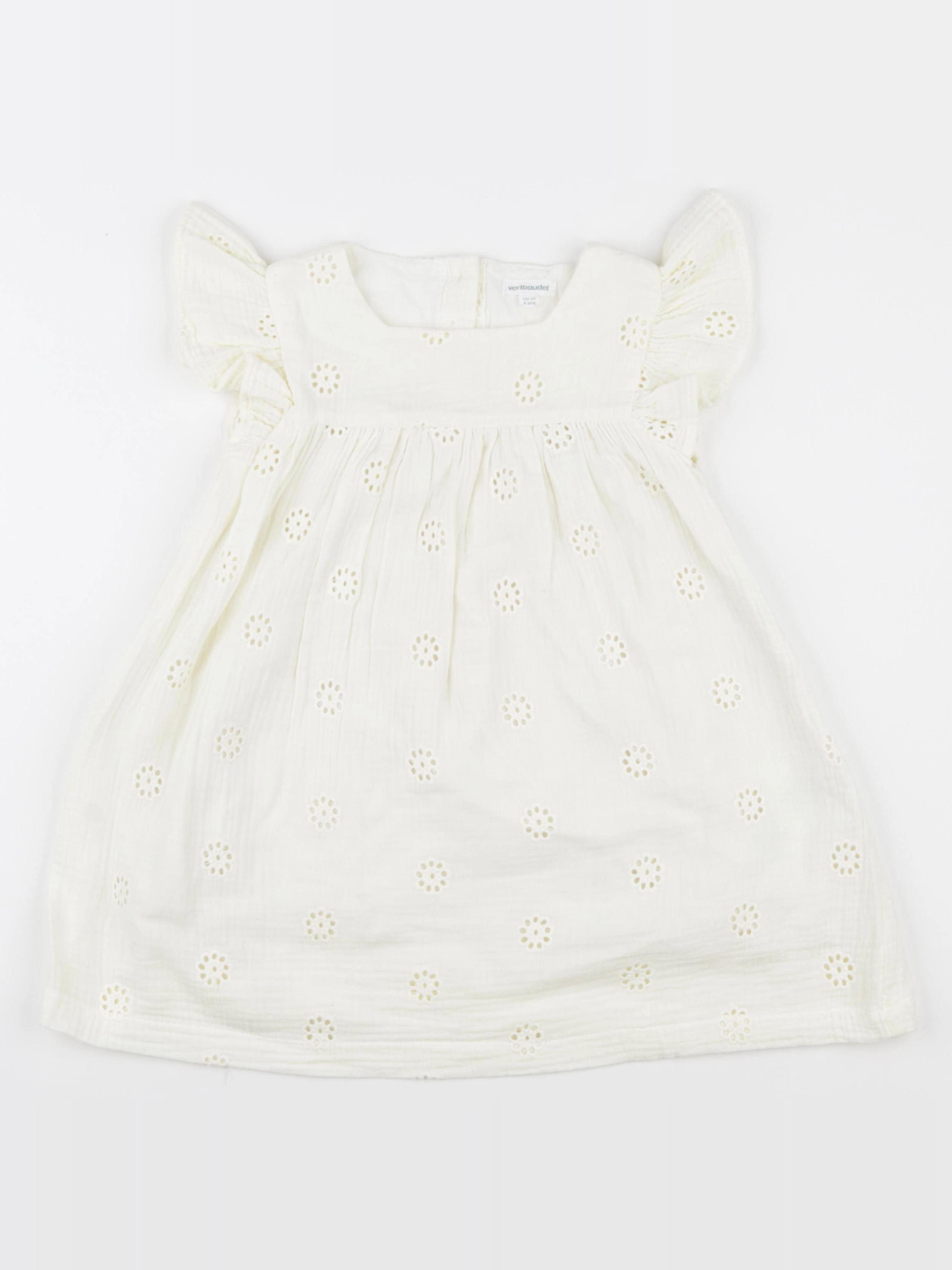 Vertbaudet - robe blanc - 4 ans