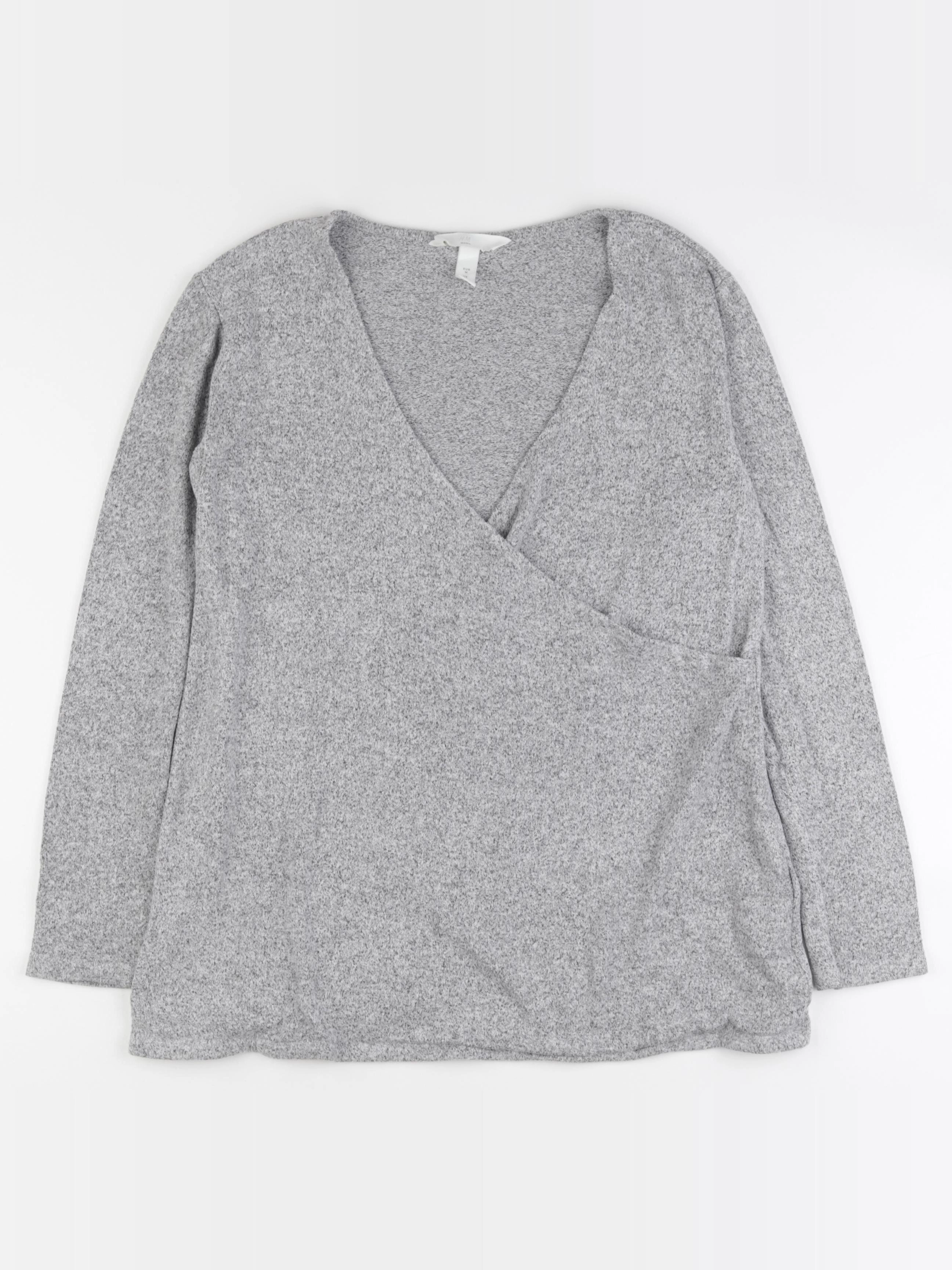 H&M - tee-shirt grossesse gris - 40 à 42