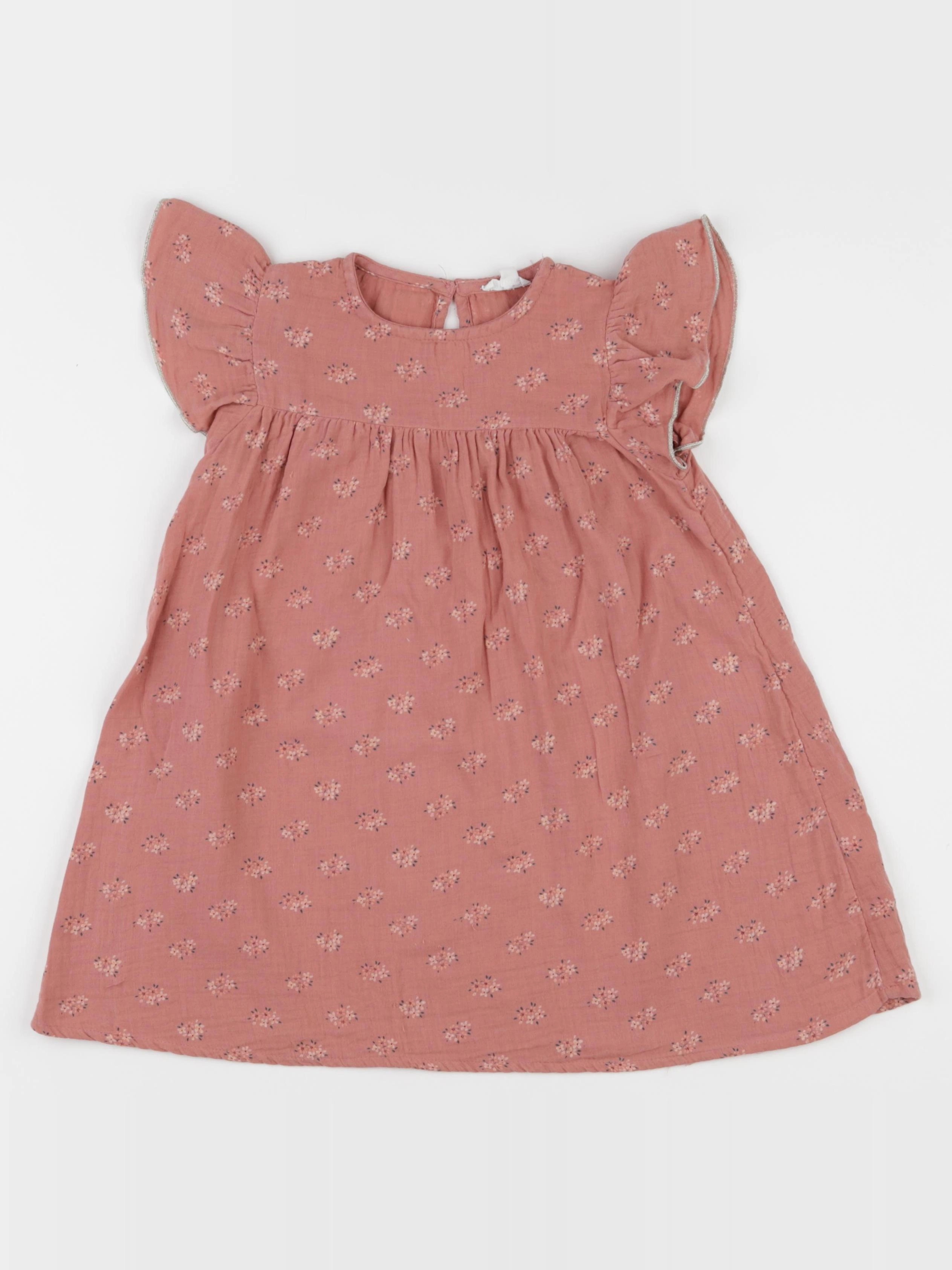 Vertbaudet - robe rose, or - 4 ans