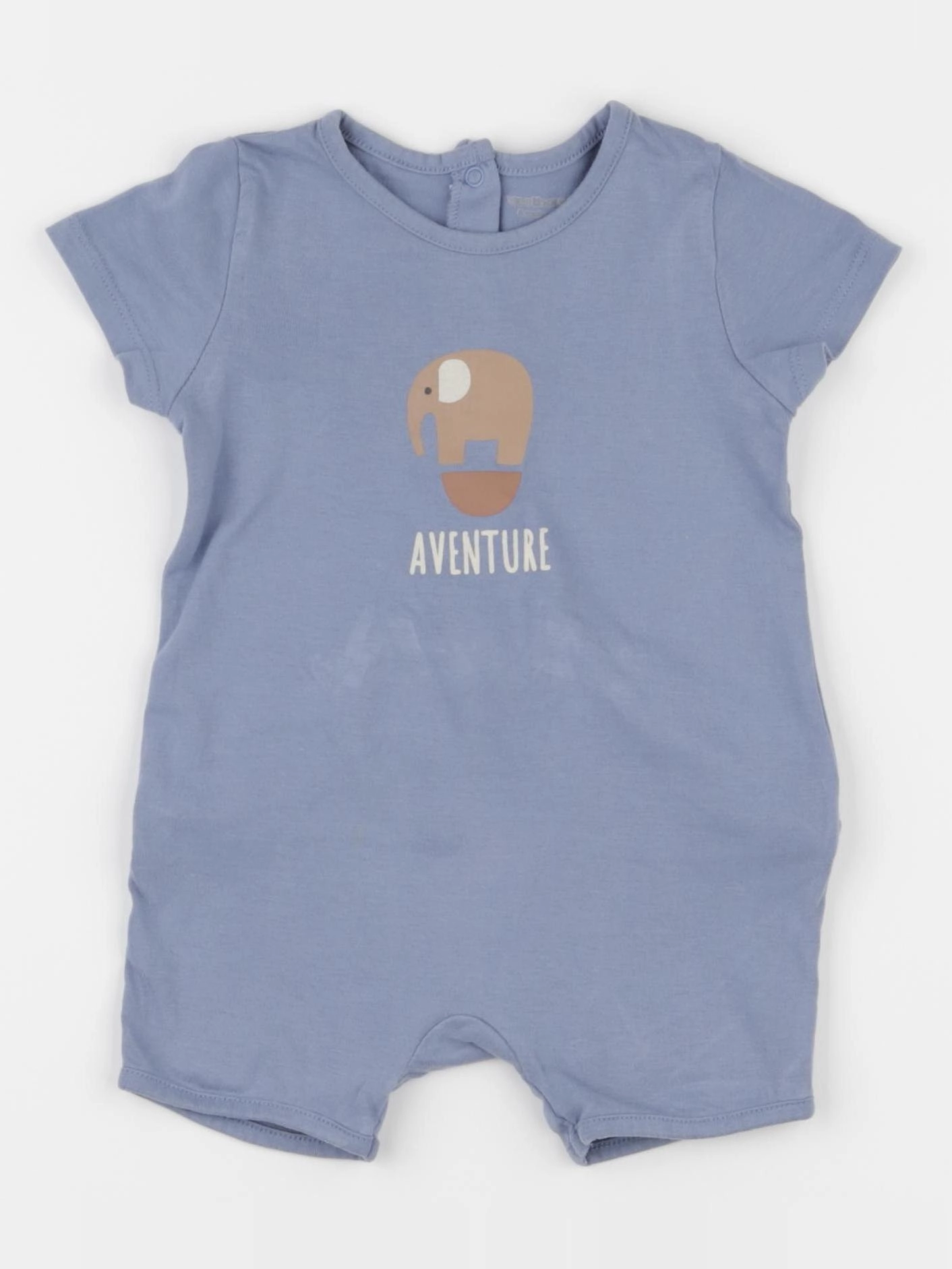 Vertbaudet - pyjama coton bleu - 6 mois