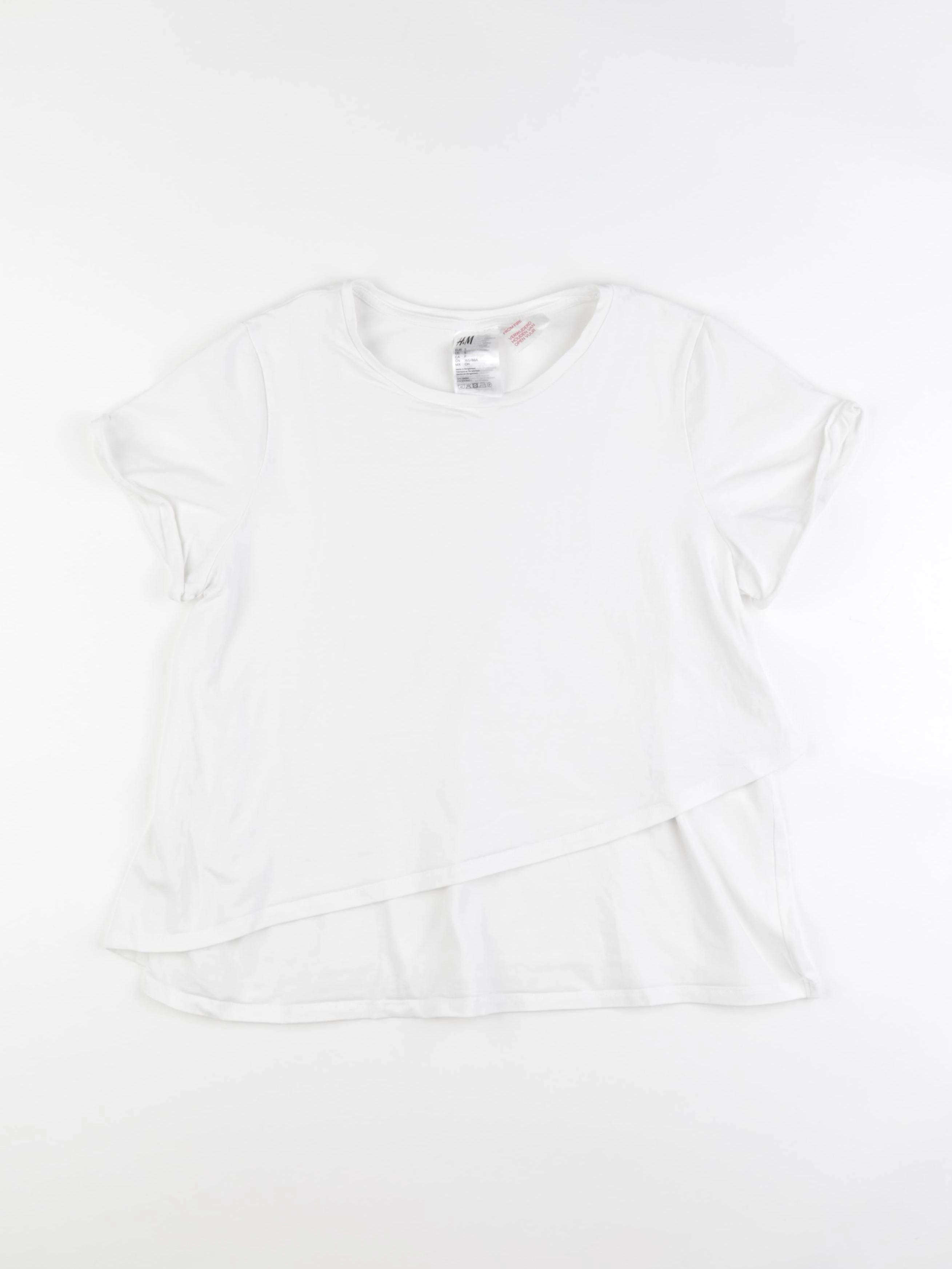 H&M - tee-shirt grossesse blanc - 36 à 38