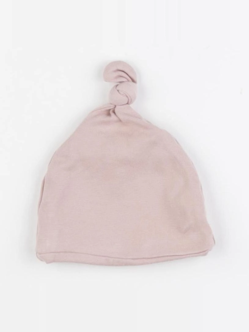 Wooly organic - bonnet rose - 0/3 mois
