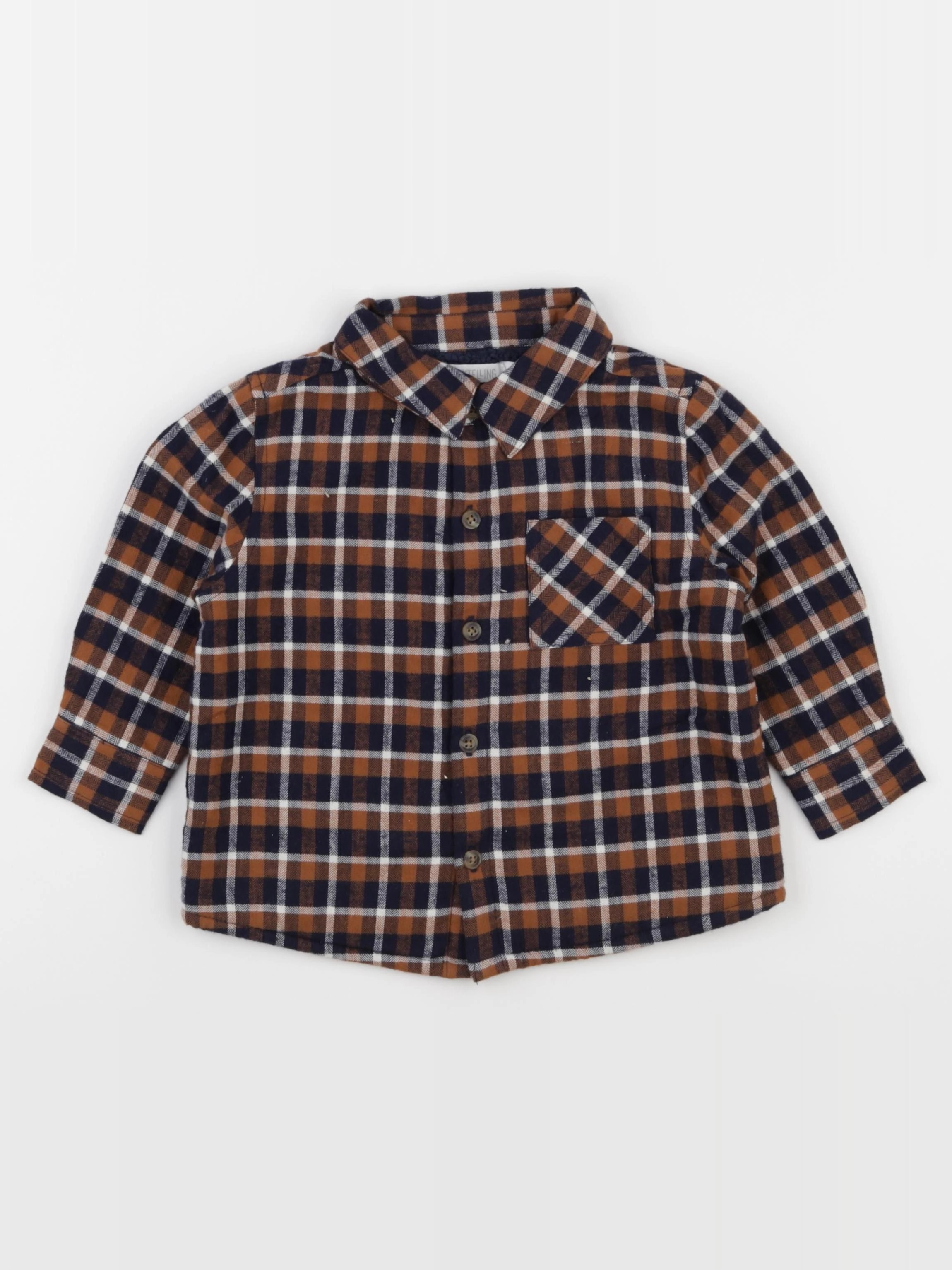 Storytelling - chemise marron, bleu - 2 ans