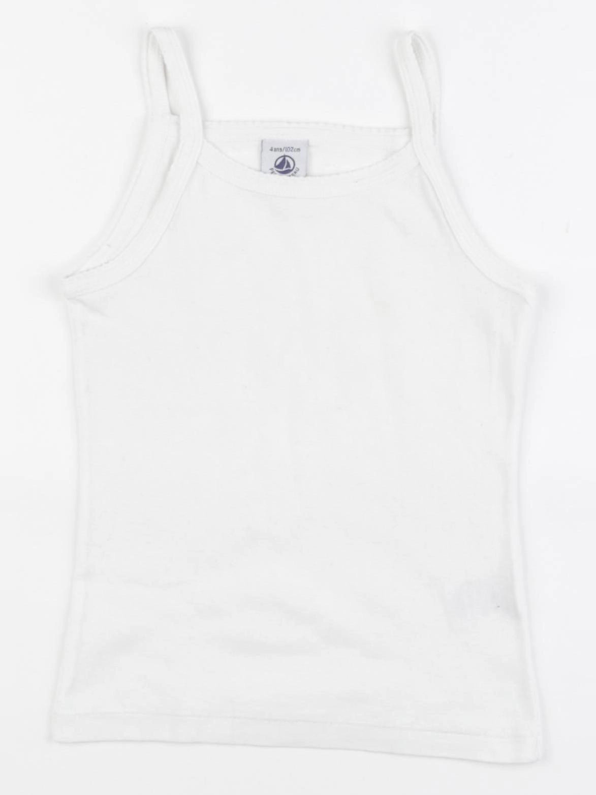 Petit Bateau - maillot de corps blanc - 4 ans